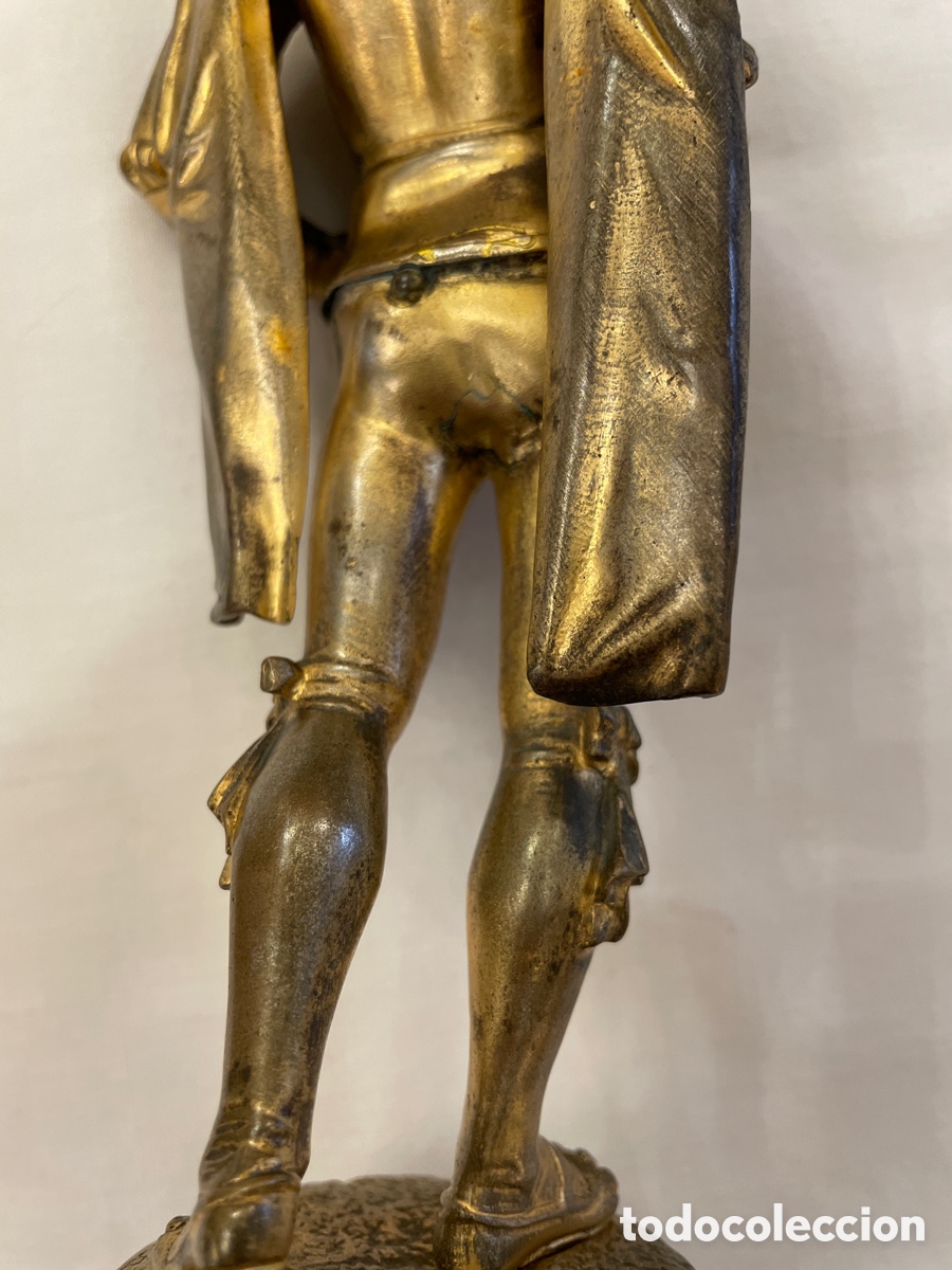 Arte: Pareja de figuras de bronce y m&aacute;rmol - Foto 12