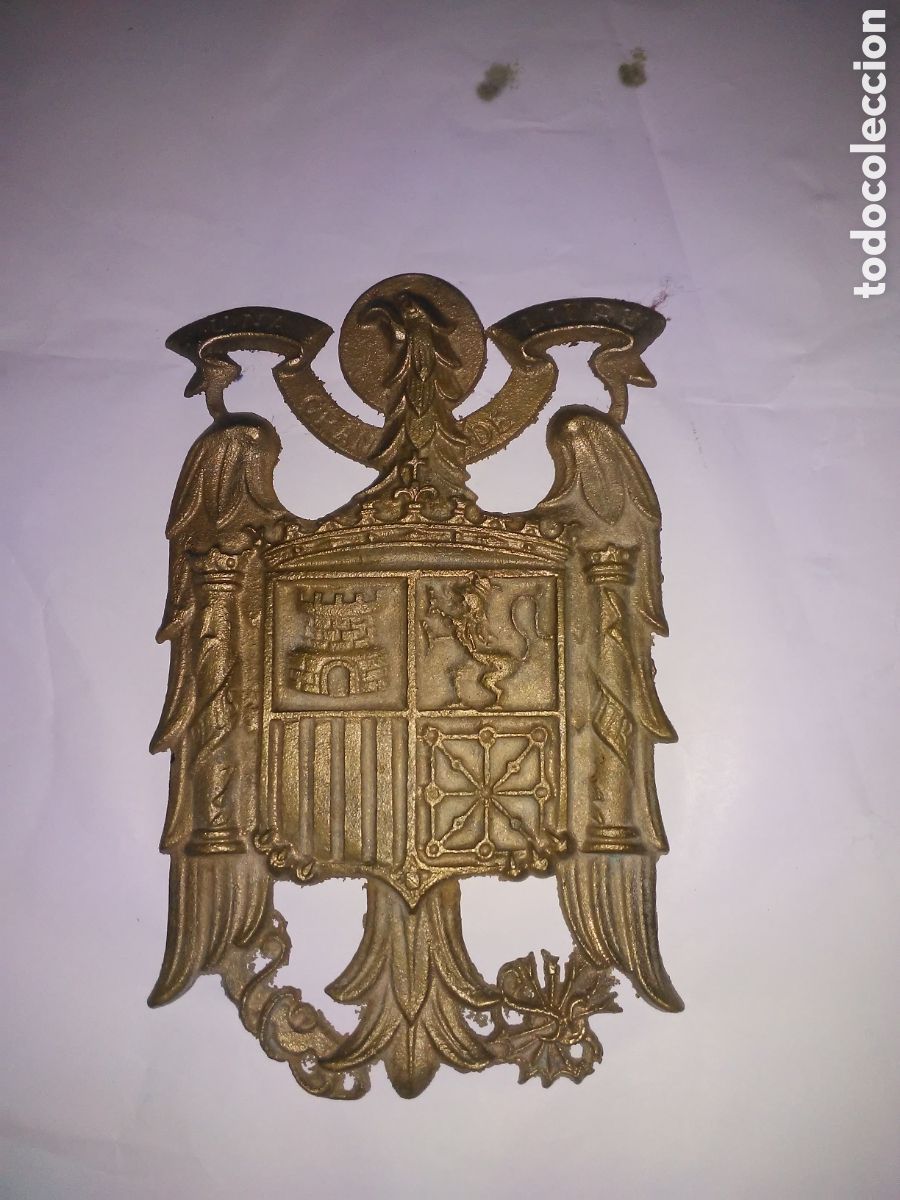 Arte: Escudo de Espa&ntilde;a preconstitucional en bronce - Foto 1