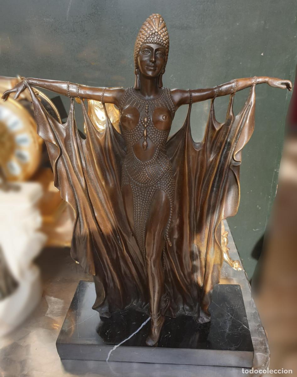 Arte: DEMETRE CHIPARUS - Figura de bronce - Foto 1