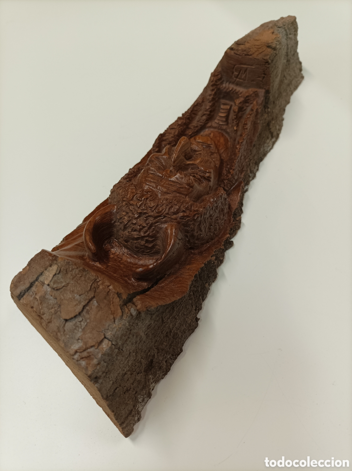 Arte: Indio tallado en tronco de madera - Foto 7