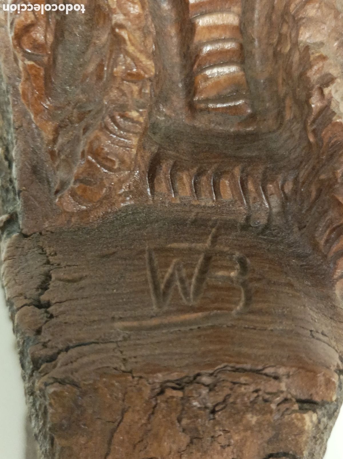 Arte: Indio tallado en tronco de madera - Foto 8