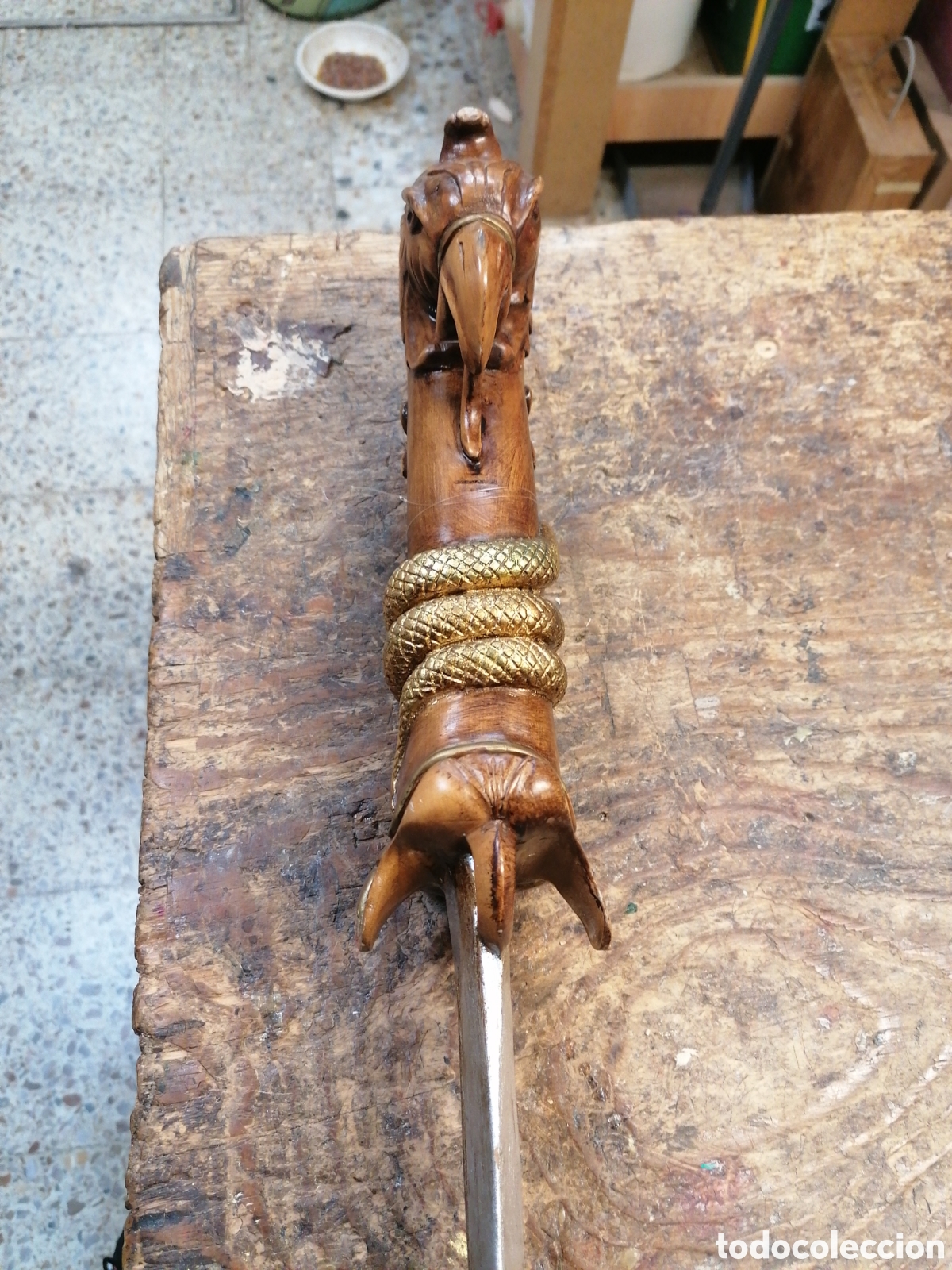 Arte: Espada tallada de madera de lenga - Foto 6