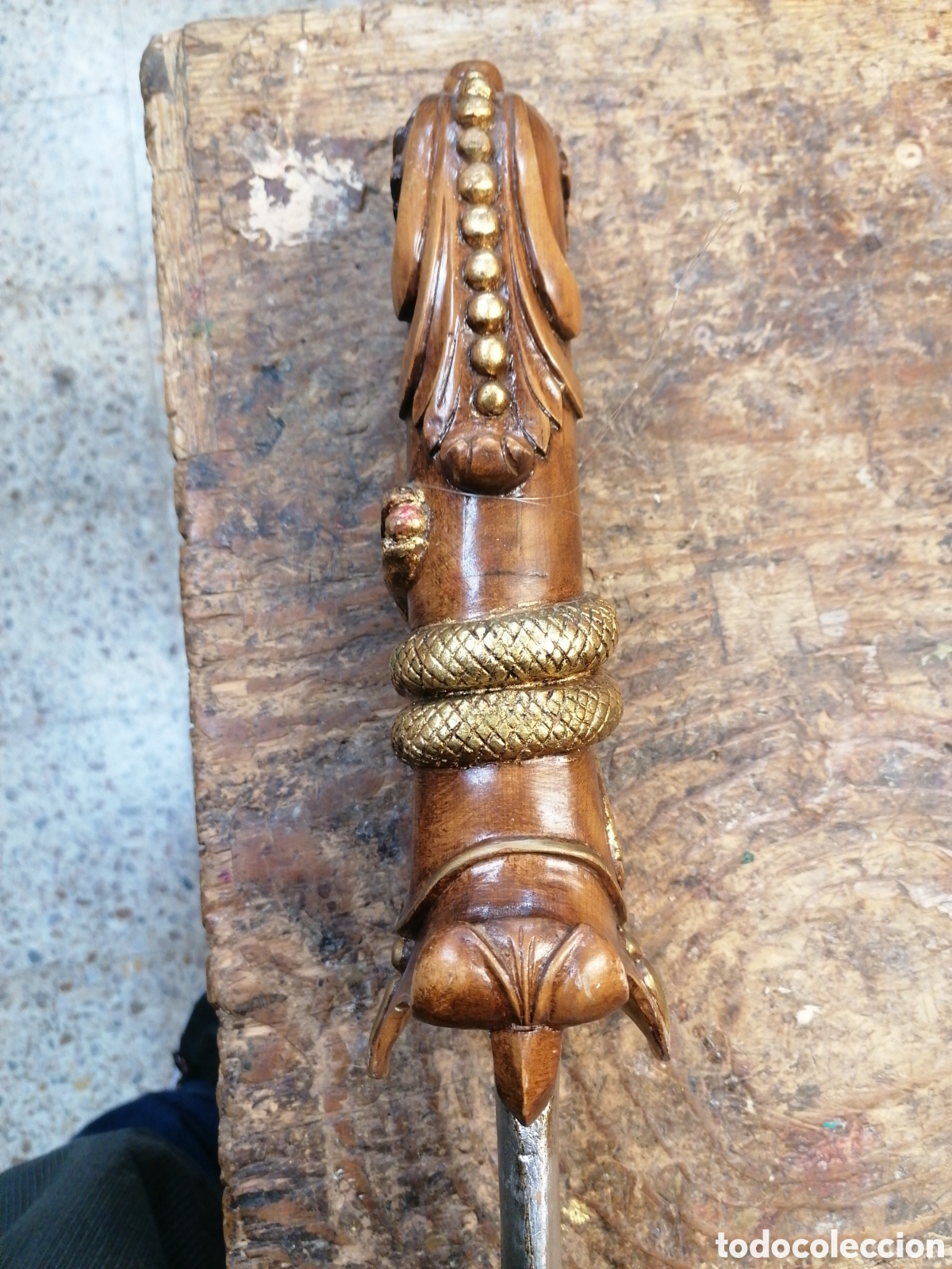 Arte: Espada tallada de madera de lenga - Foto 8