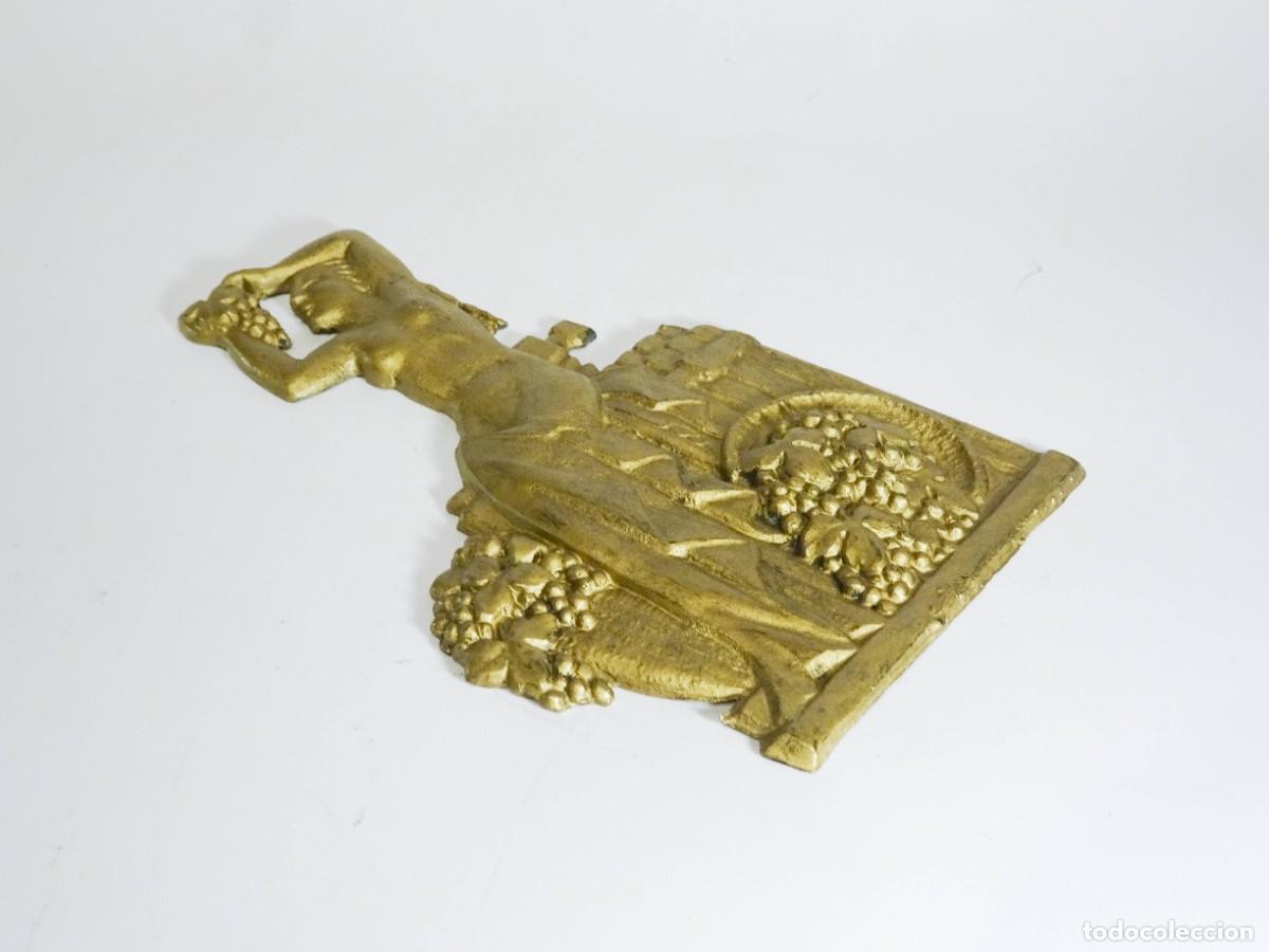 Arte: PLACA BRONCE ART DECO UVAS VENDIMIA - Foto 4