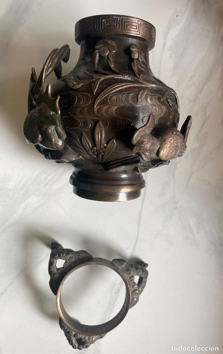 Arte: Jarrones japoneses en bronce - Foto 2
