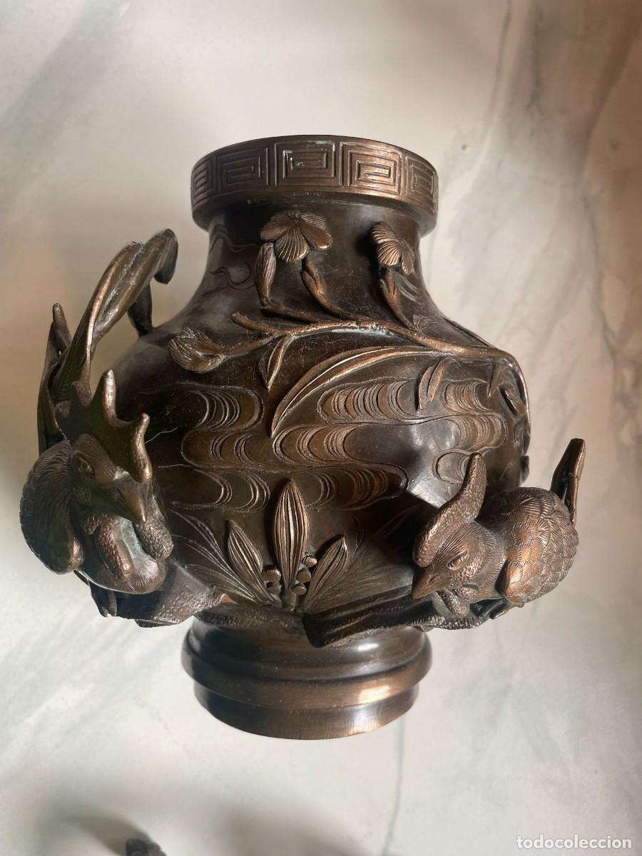 Arte: Jarrones japoneses en bronce - Foto 3
