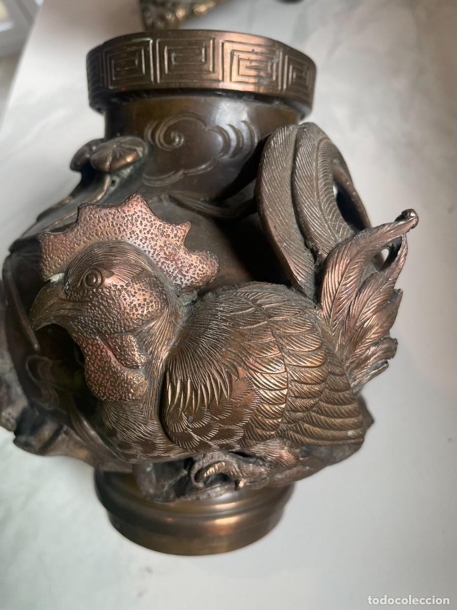 Arte: Jarrones japoneses en bronce - Foto 6