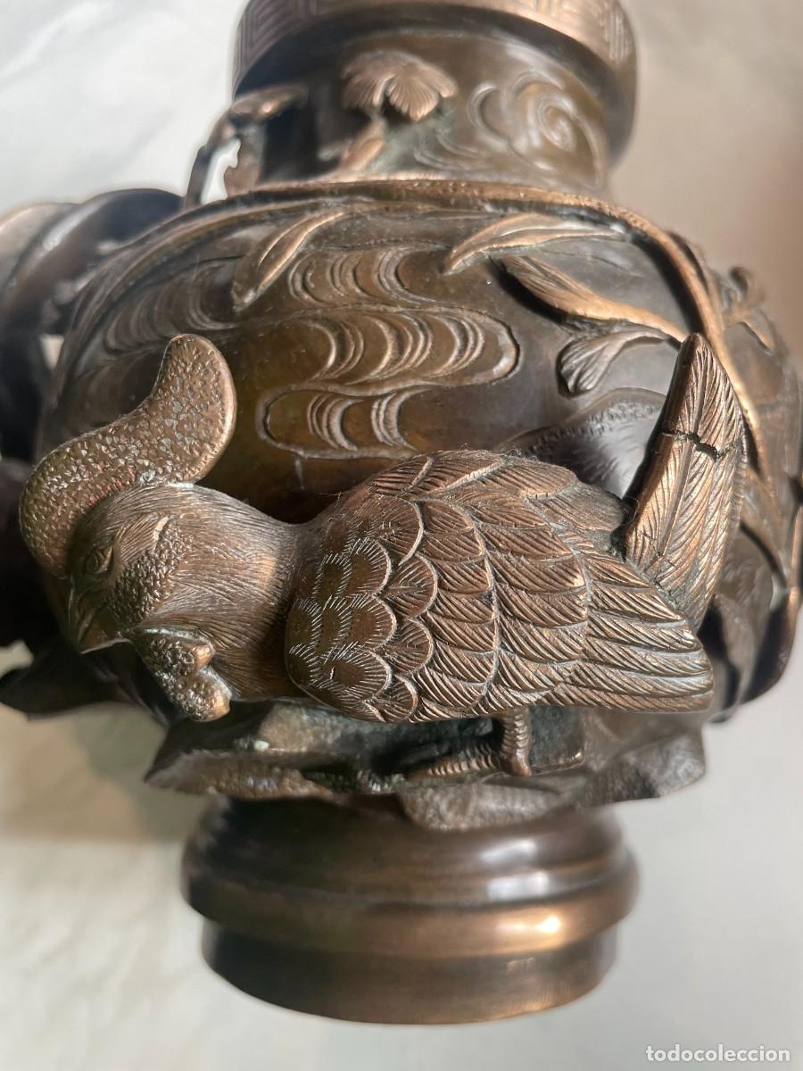 Arte: Jarrones japoneses en bronce - Foto 7