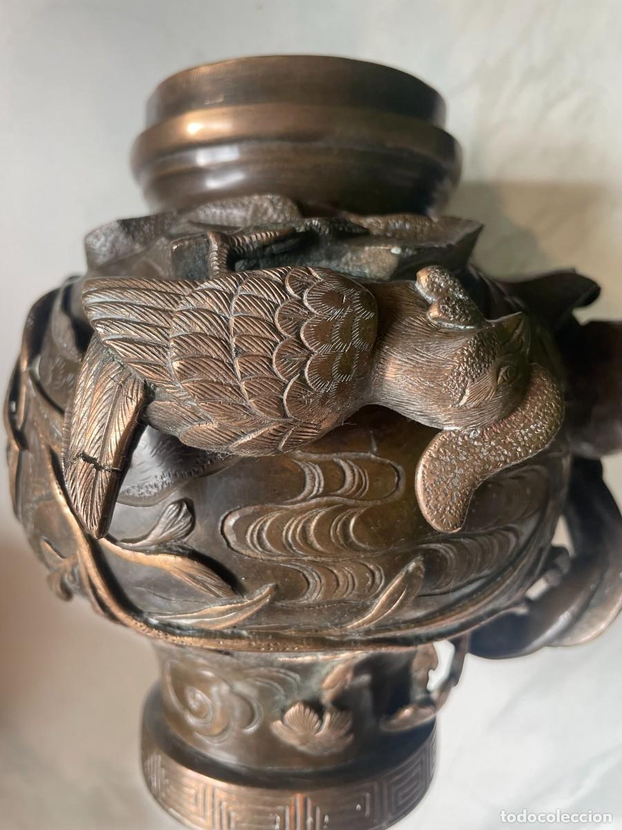 Arte: Jarrones japoneses en bronce - Foto 8