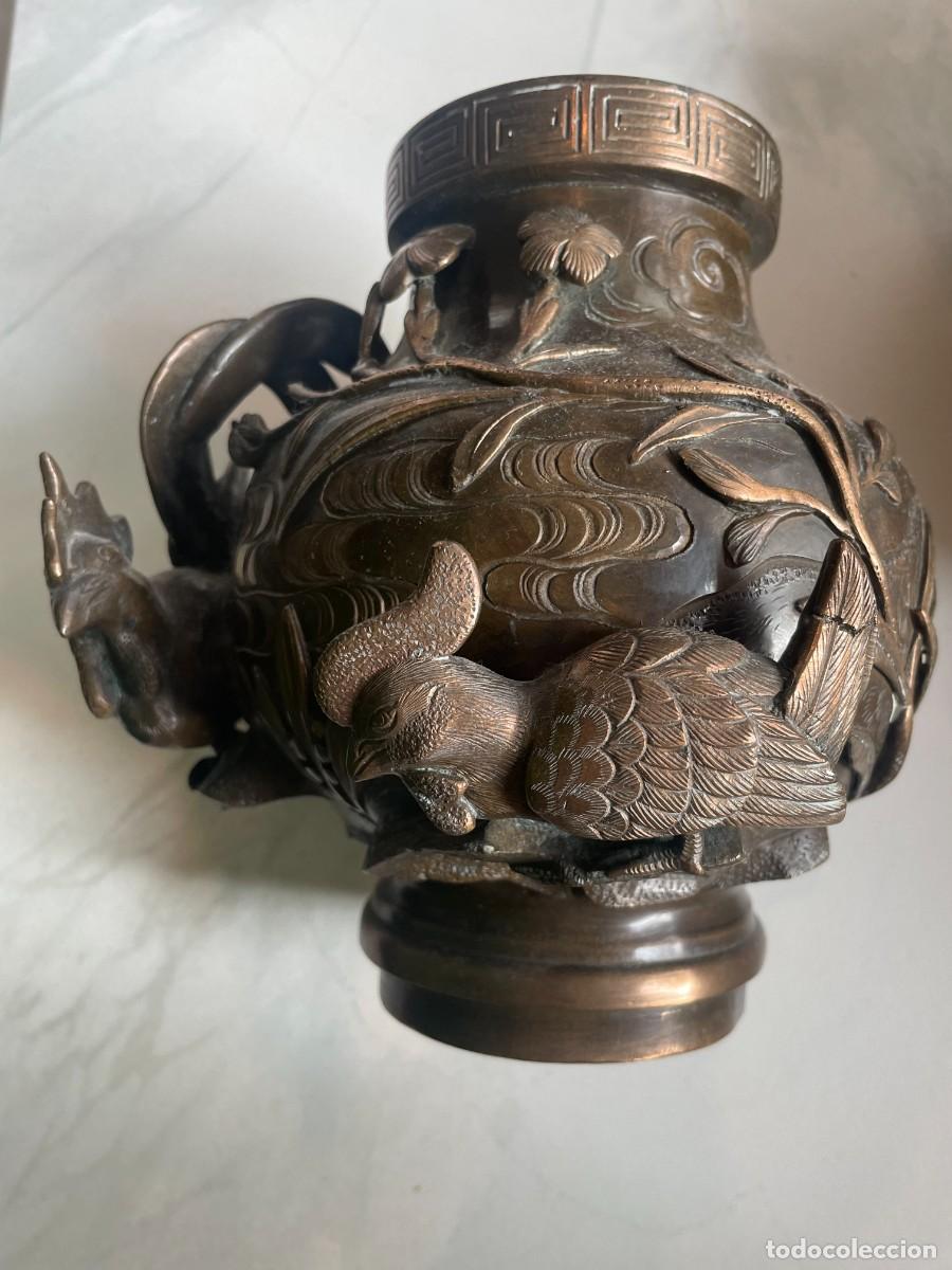 Arte: Jarrones japoneses en bronce - Foto 9