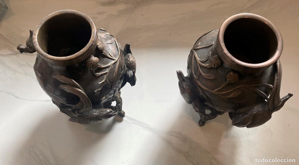 Arte: Jarrones japoneses en bronce - Foto 10