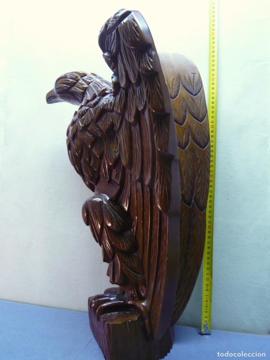 Arte: 55 cm - Aguila Imperial - talla madera - preparada para lampara