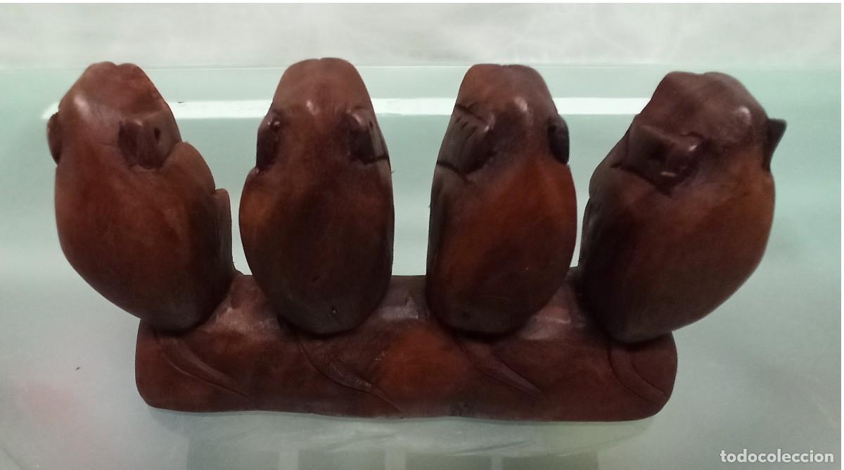 Arte: MONOS SABIOS EN MADERA - Foto 5