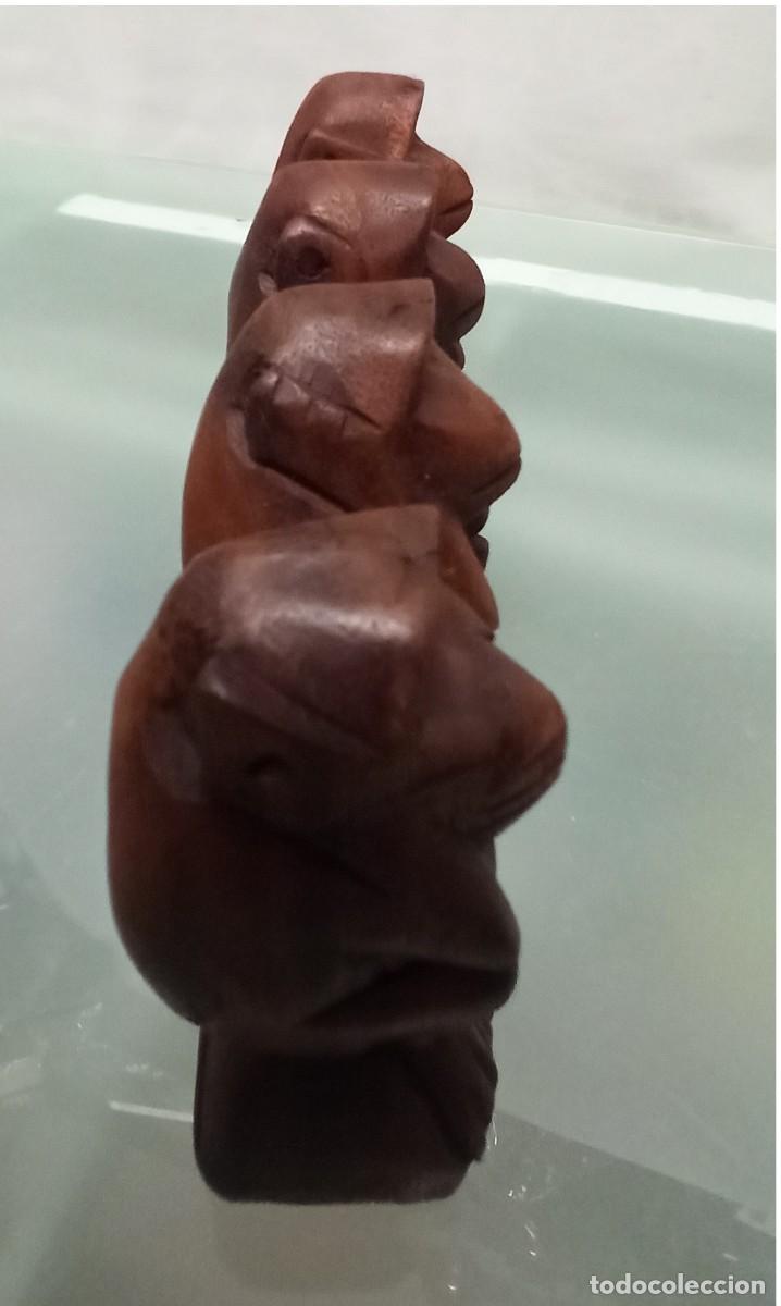 Arte: MONOS SABIOS EN MADERA - Foto 6