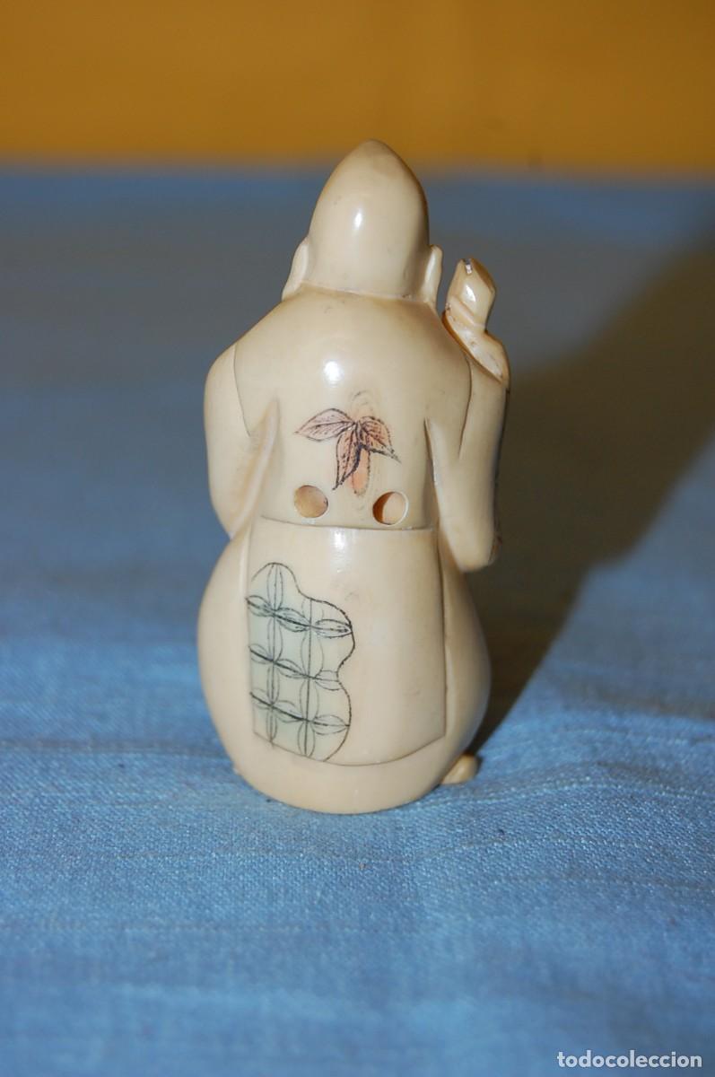 Arte: NETSUKE ORIENTAL ANTIGUO - Foto 2