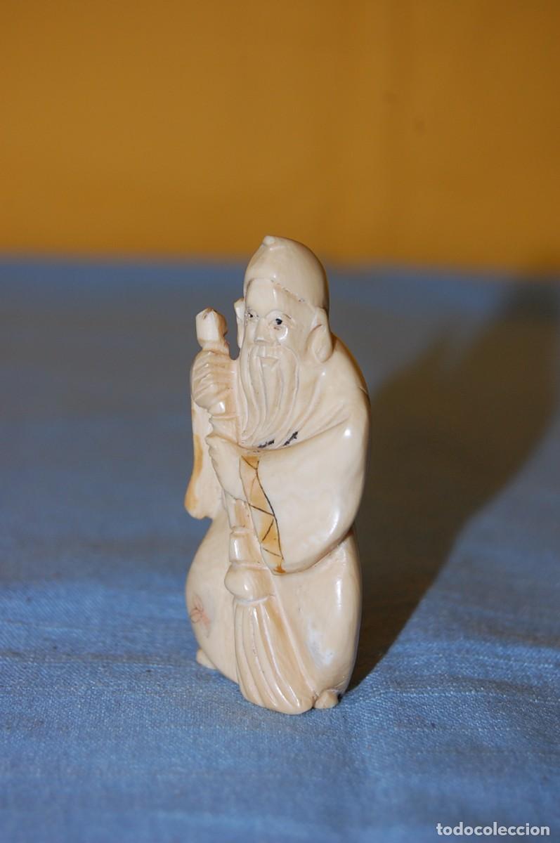 Arte: NETSUKE ORIENTAL ANTIGUO - Foto 4