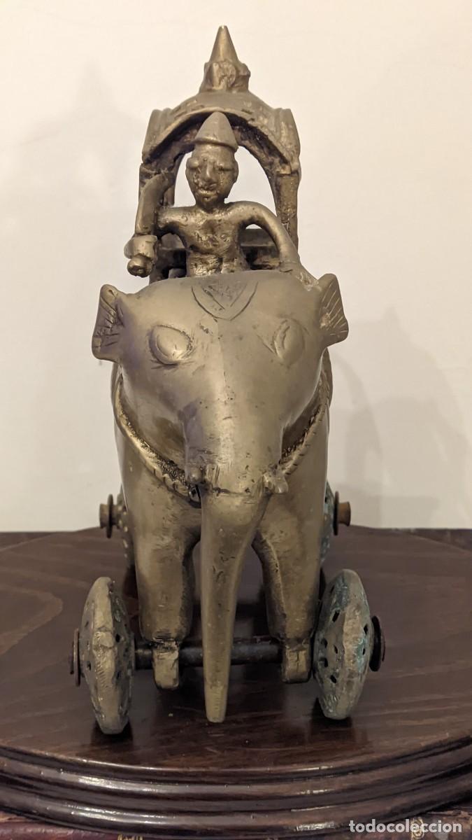 Arte: ELEFANTE BRONCE ORIGEN INDIA - Foto 2