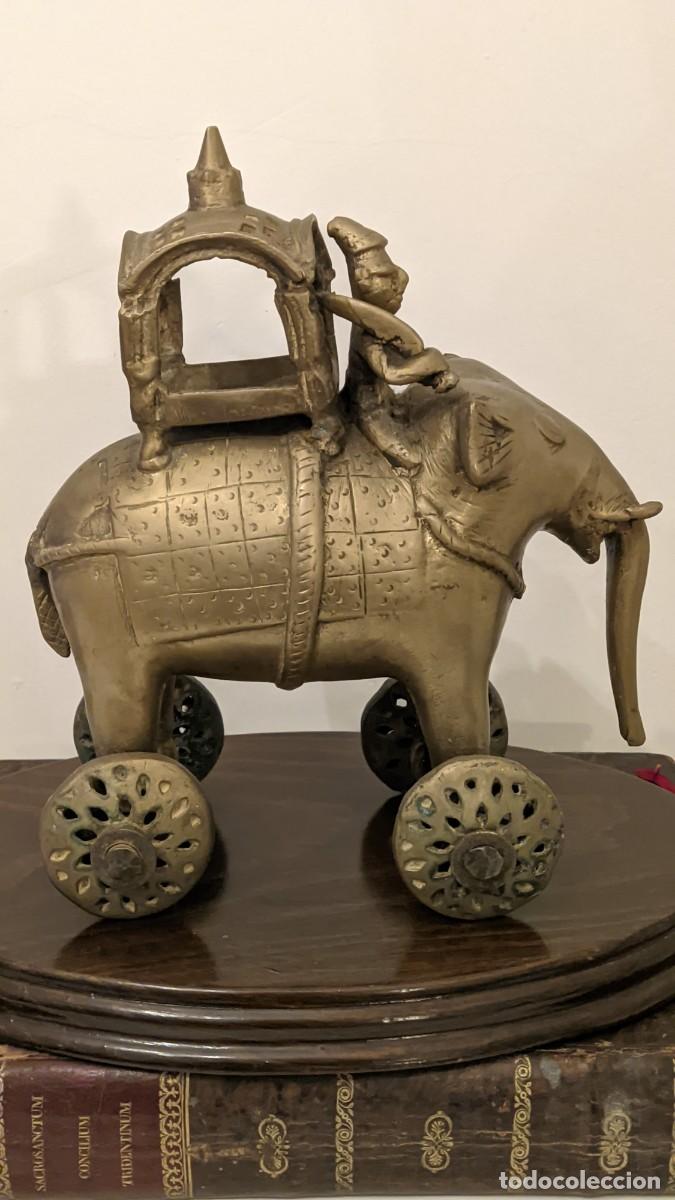 Arte: ELEFANTE BRONCE ORIGEN INDIA - Foto 3