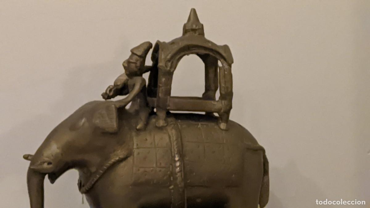 Arte: ELEFANTE BRONCE ORIGEN INDIA - Foto 6