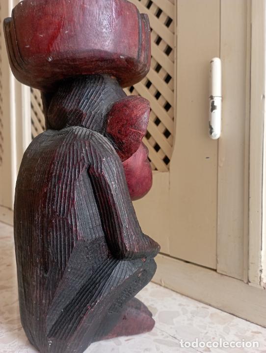 Arte: mono cenicero madera - Foto 3