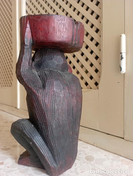 Arte: mono cenicero madera - Foto 4