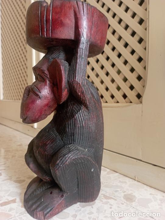 Arte: mono cenicero madera - Foto 5
