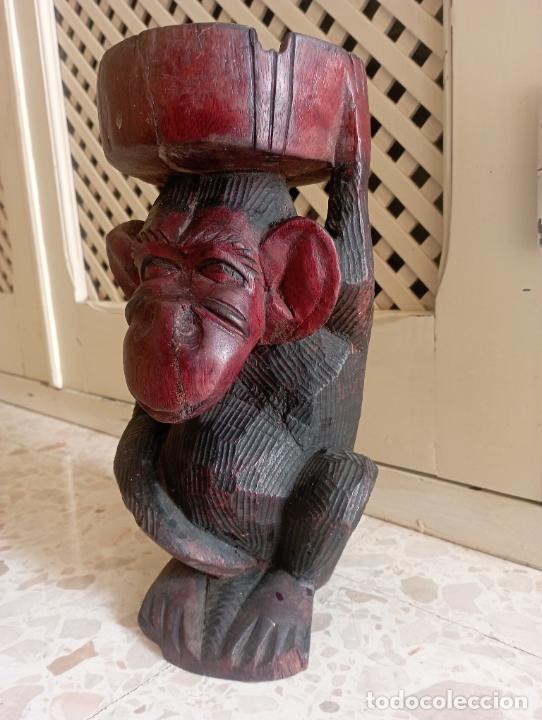 Arte: mono cenicero madera - Foto 1
