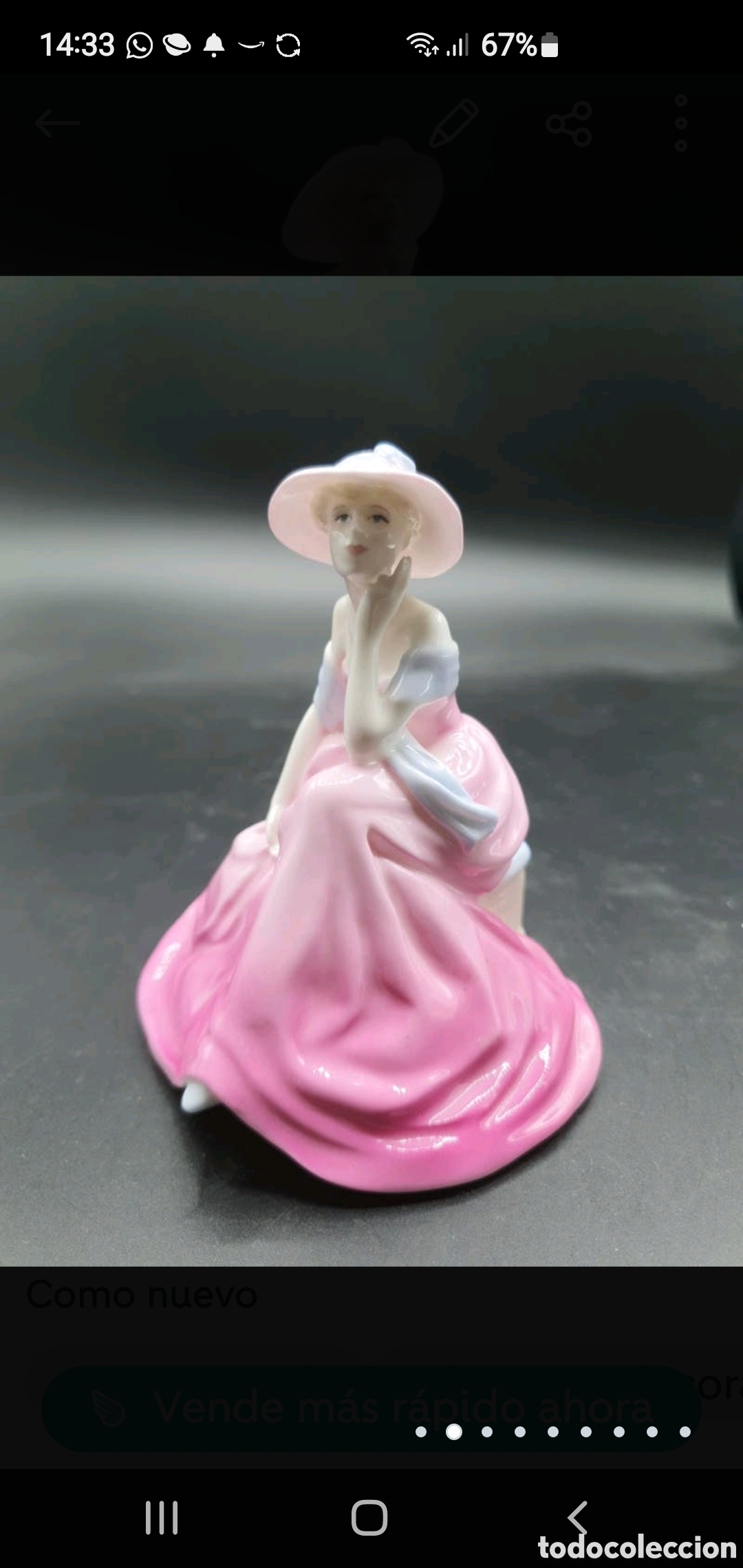 Arte: Dama sentada rosa - Foto 2