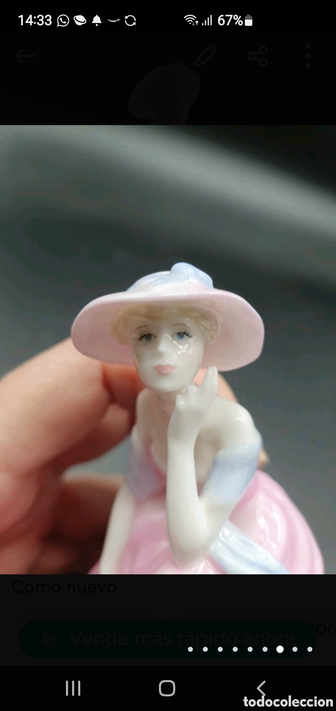 Arte: Dama sentada rosa - Foto 7