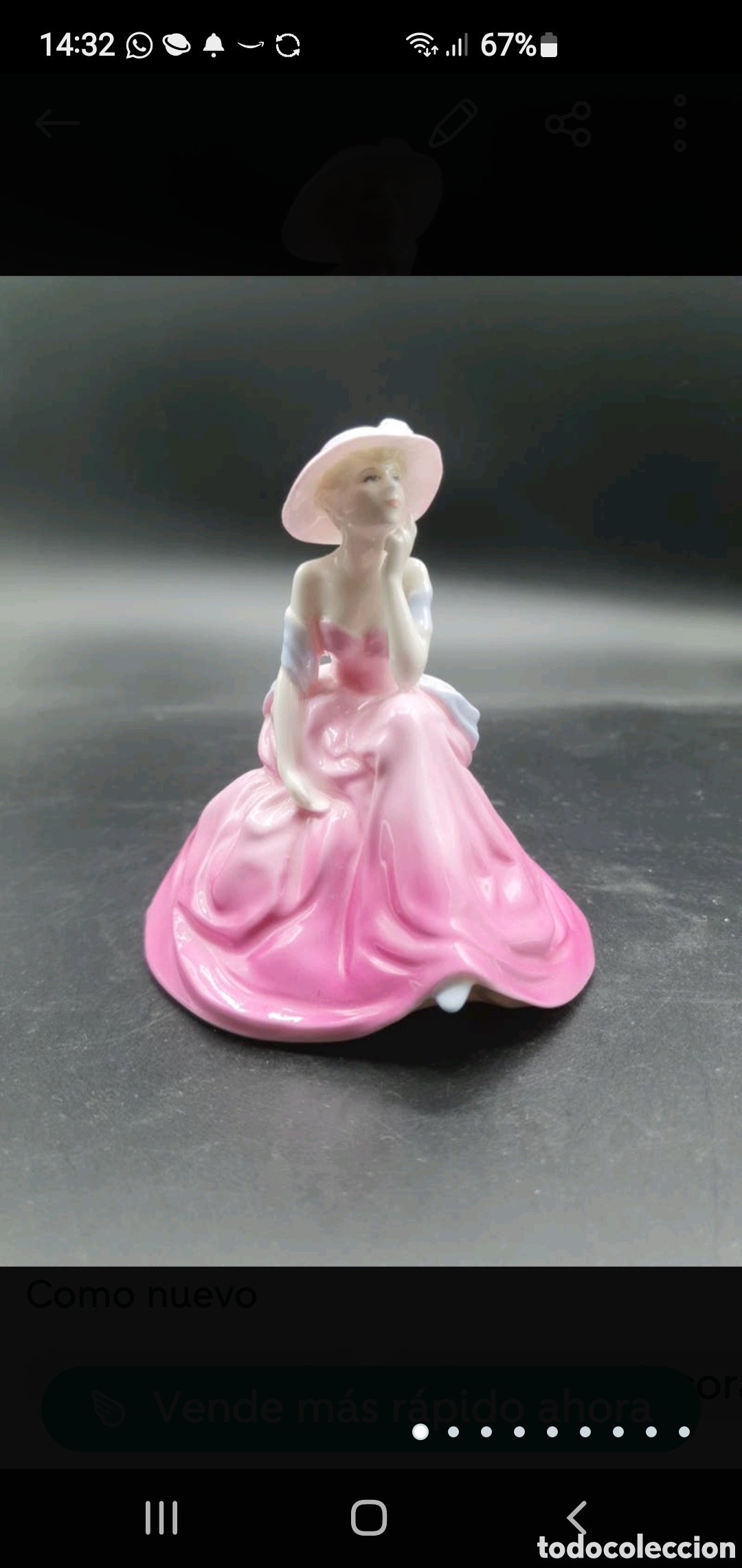 Arte: Dama sentada rosa - Foto 1