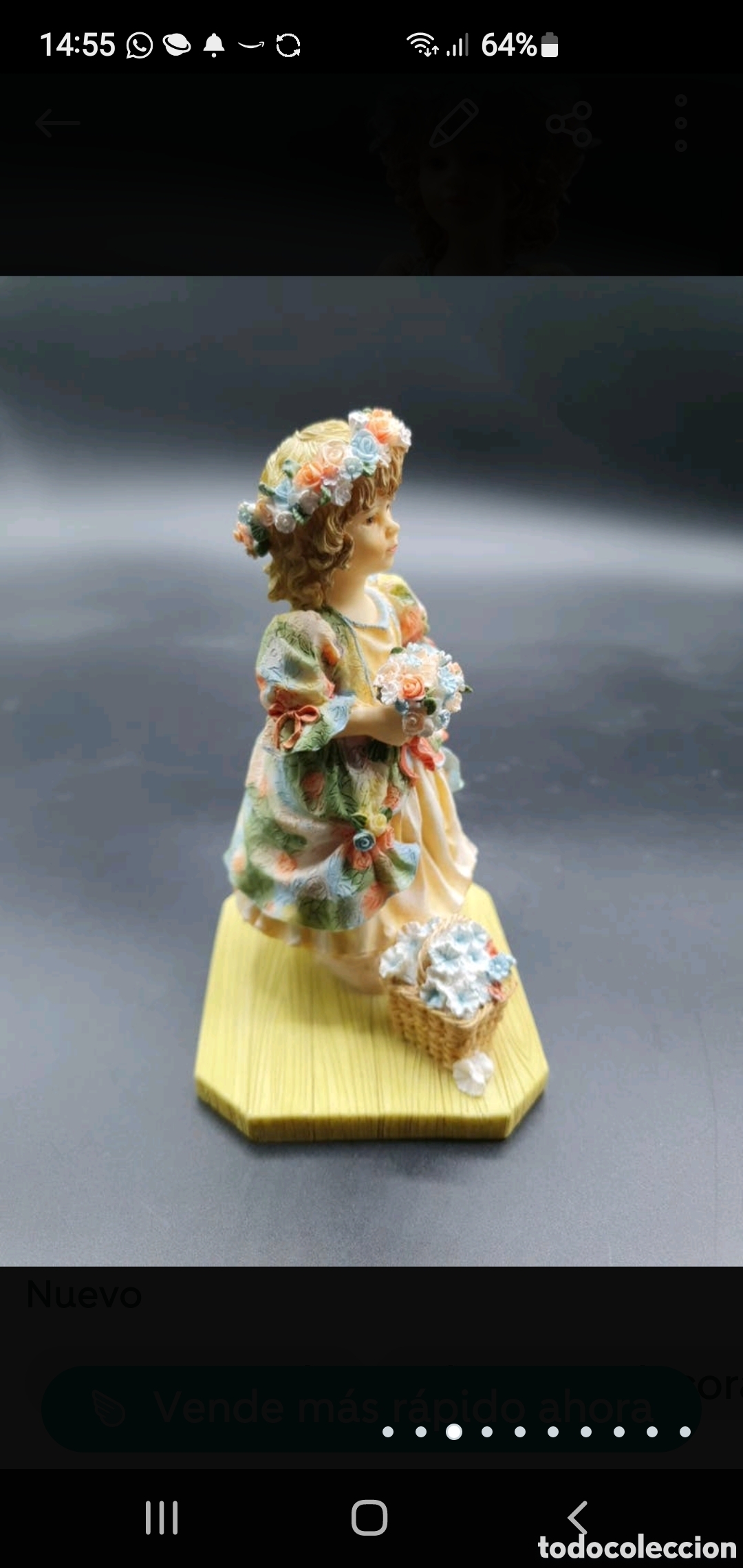 Arte: Ni&ntilde;a con muchas flores - Foto 3