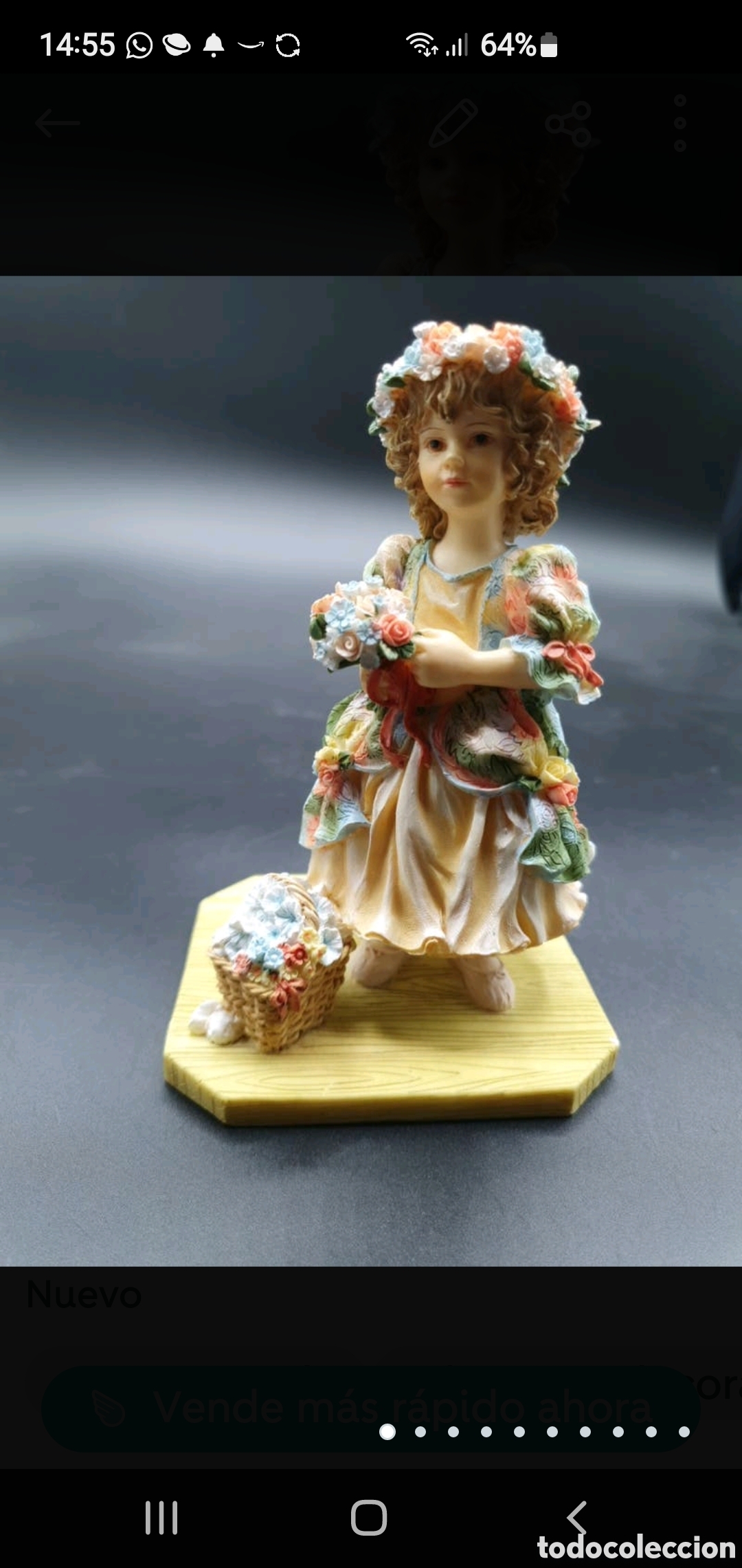 Arte: Ni&ntilde;a con muchas flores - Foto 1