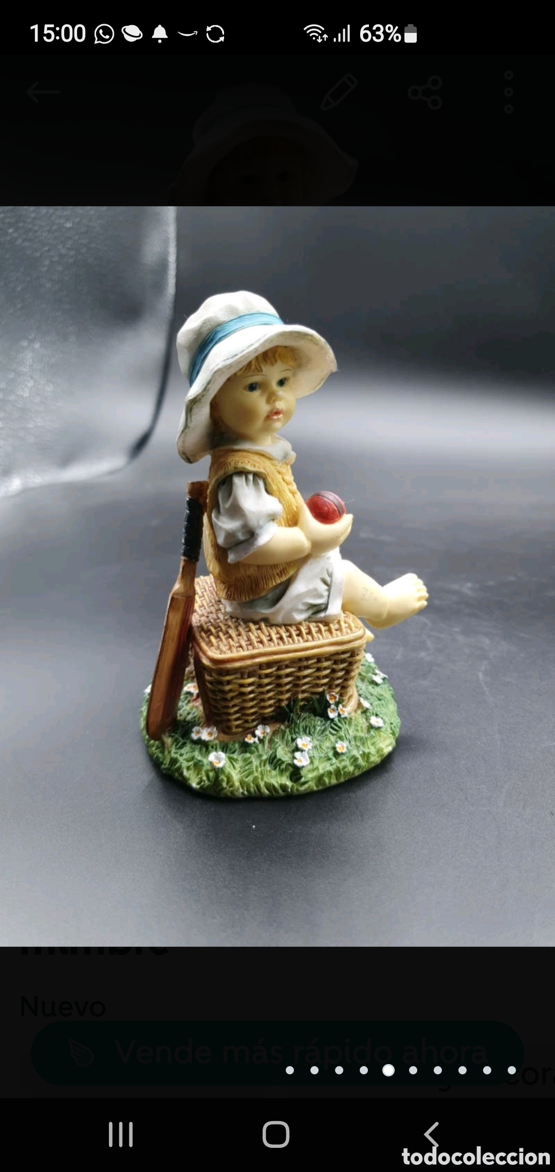 Arte: Ni&ntilde;o sentado en ba&uacute;l de mimbre - Foto 5