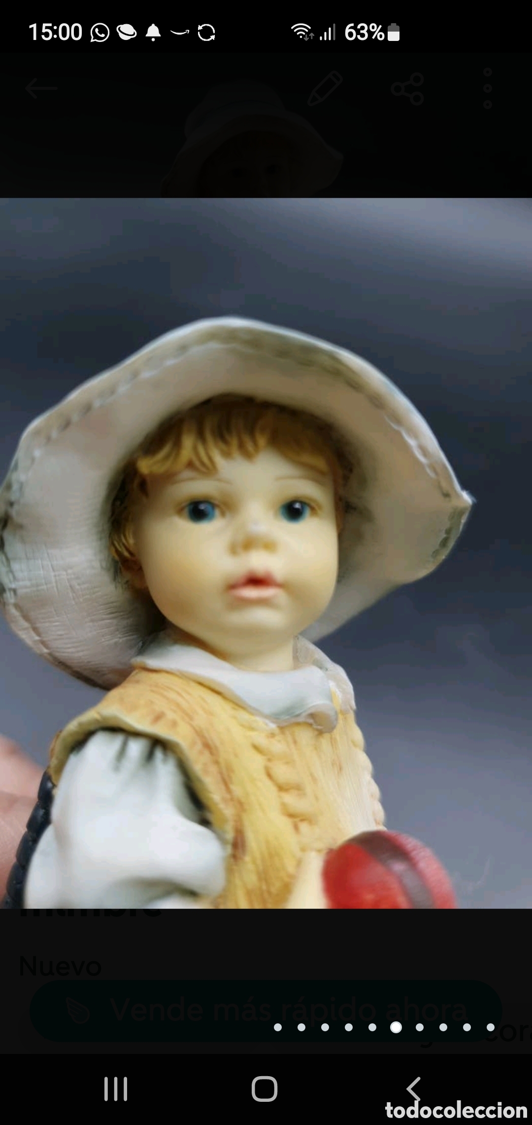 Arte: Ni&ntilde;o sentado en ba&uacute;l de mimbre - Foto 6
