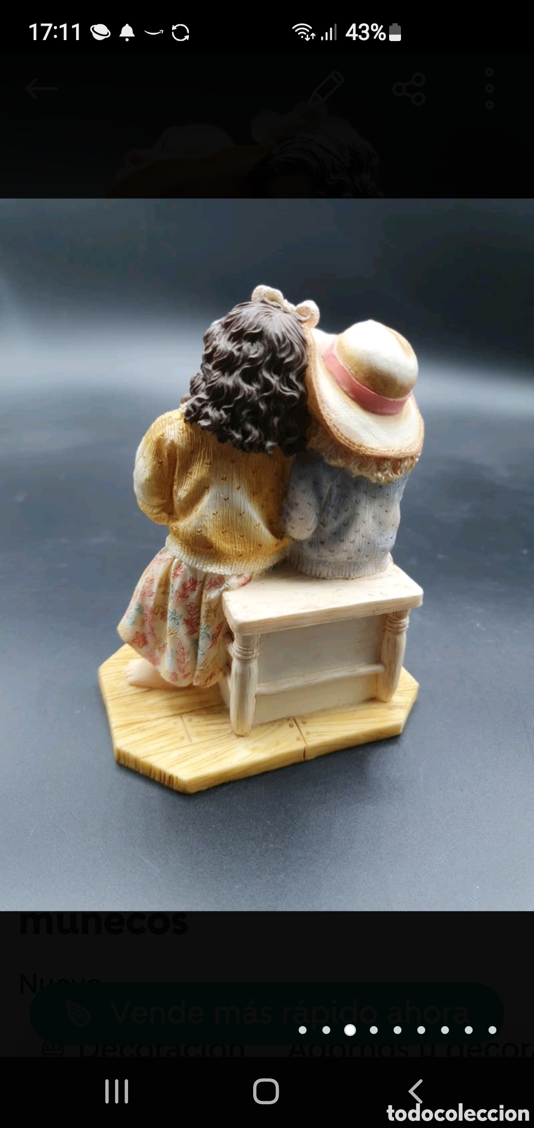 Arte: Ni&ntilde;as en un banco con mu&ntilde;ecos - Foto 3