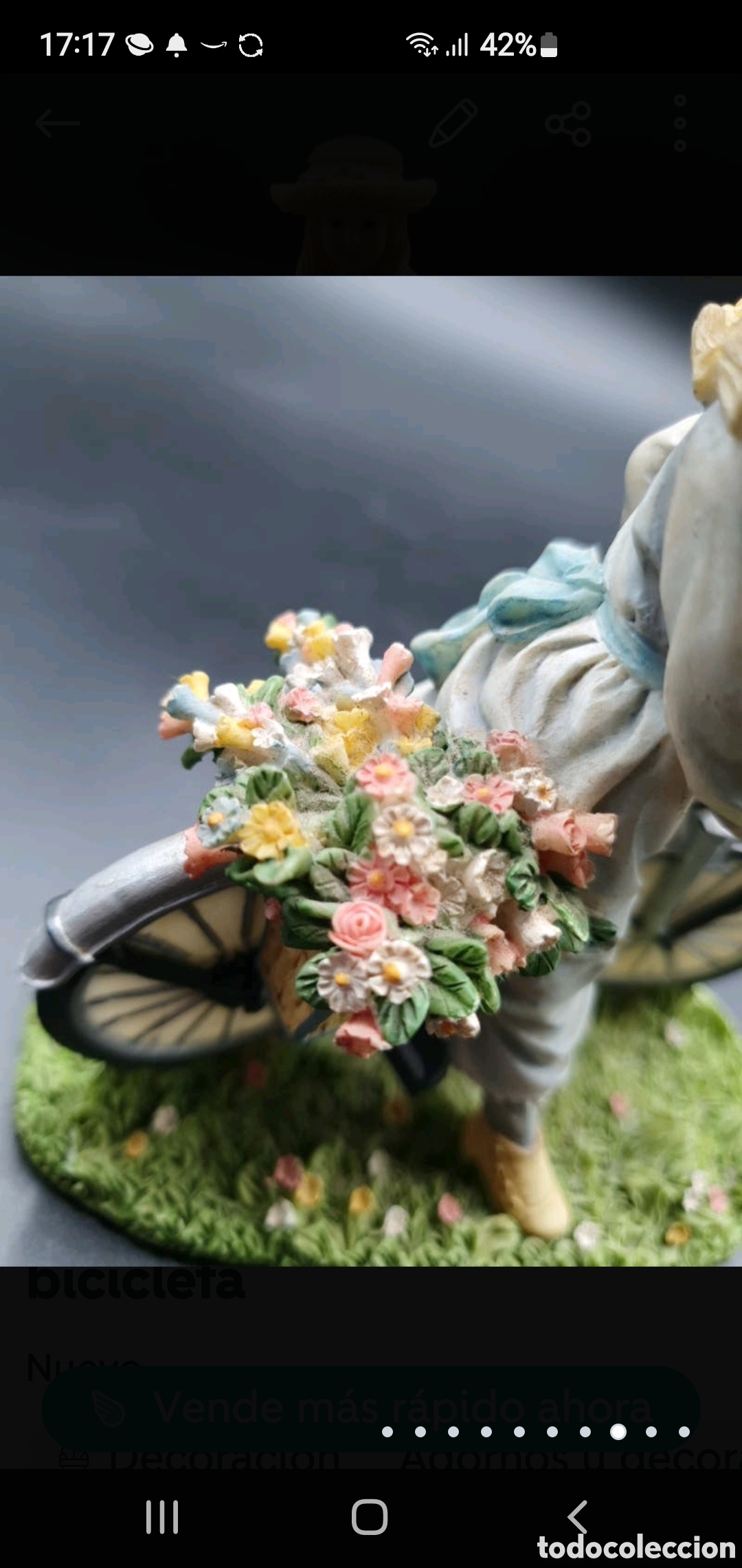 Arte: Ni&ntilde;a con flores en bicicleta - Foto 8