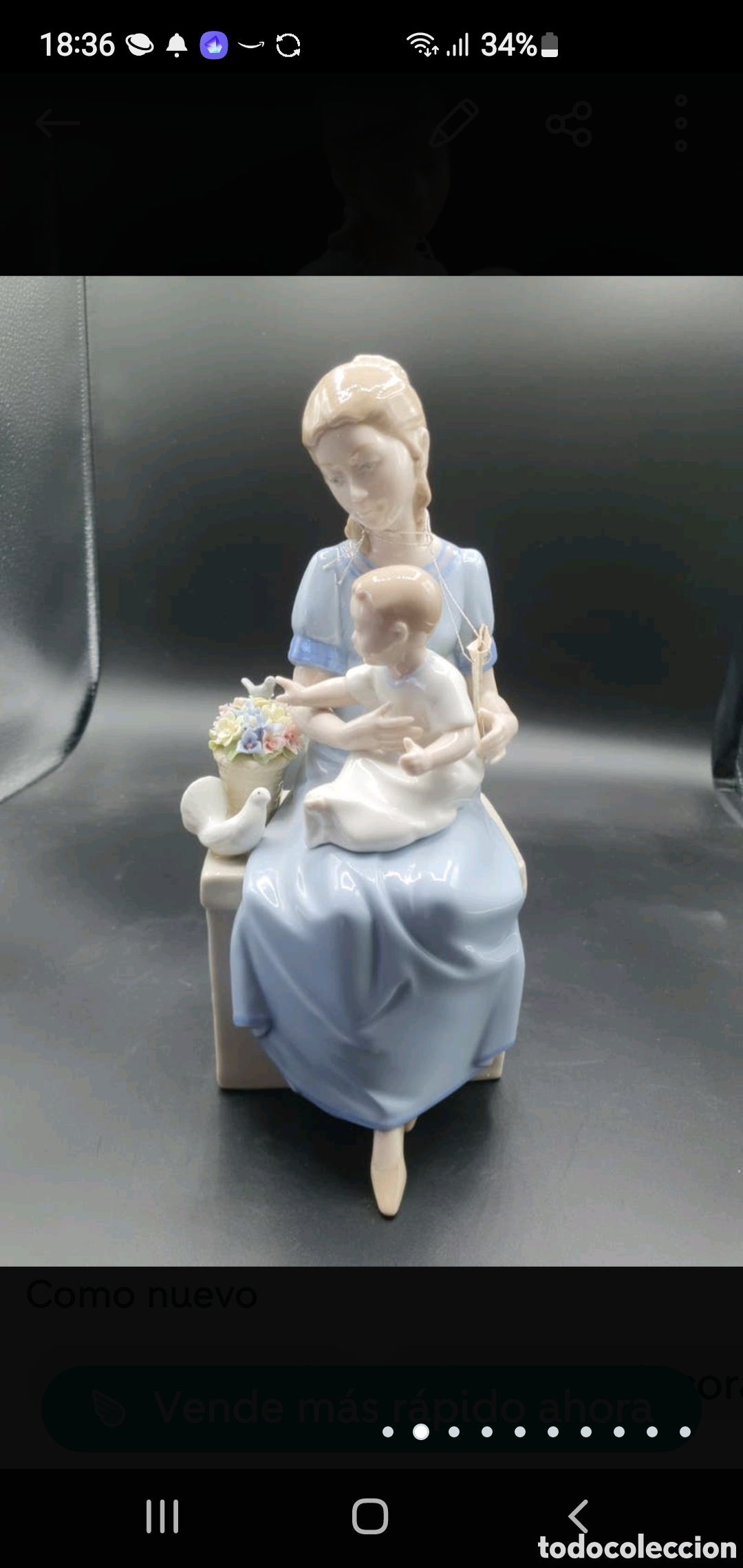 Arte: Mam&aacute; con beb&eacute; y flores - Foto 2