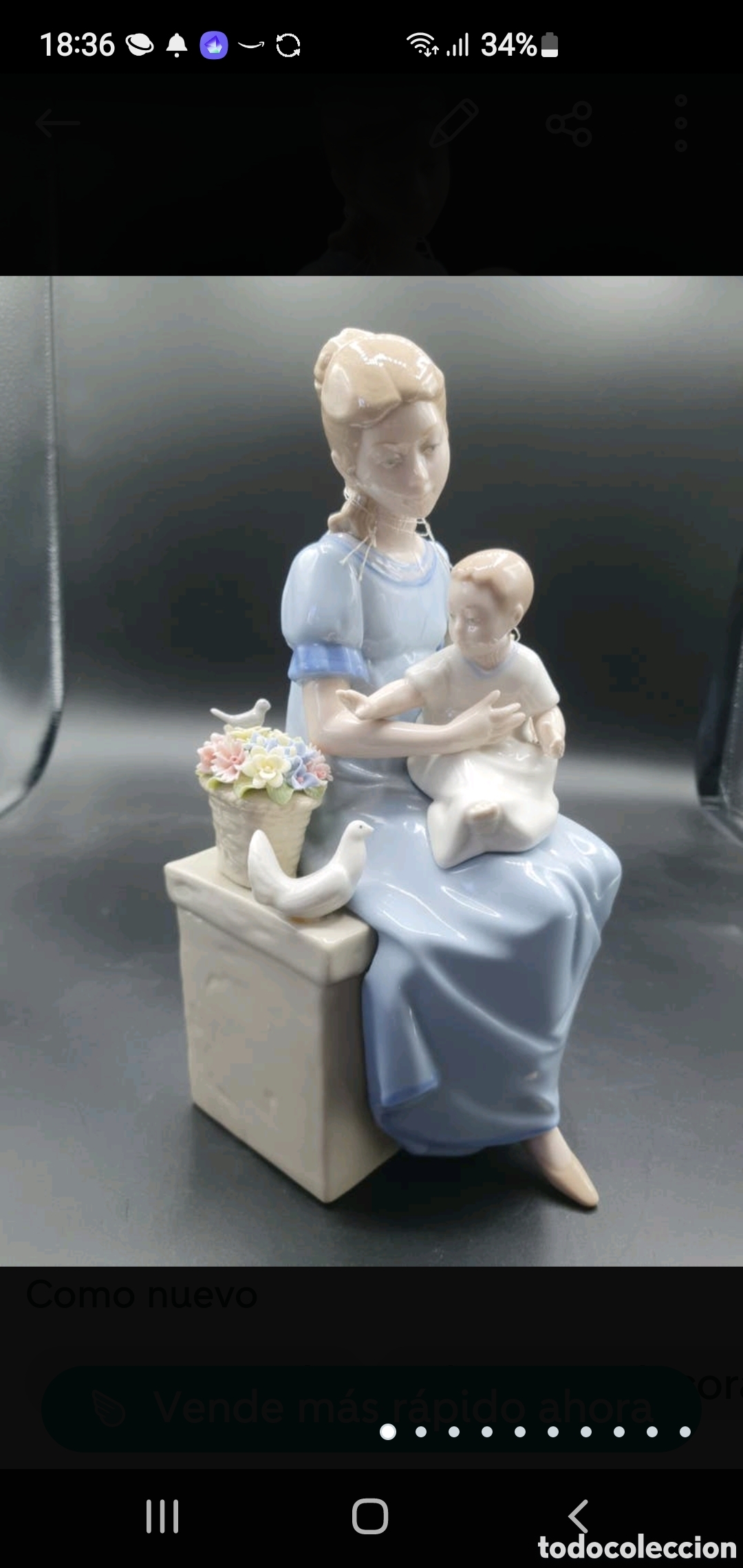 Arte: Mam&aacute; con beb&eacute; y flores - Foto 1