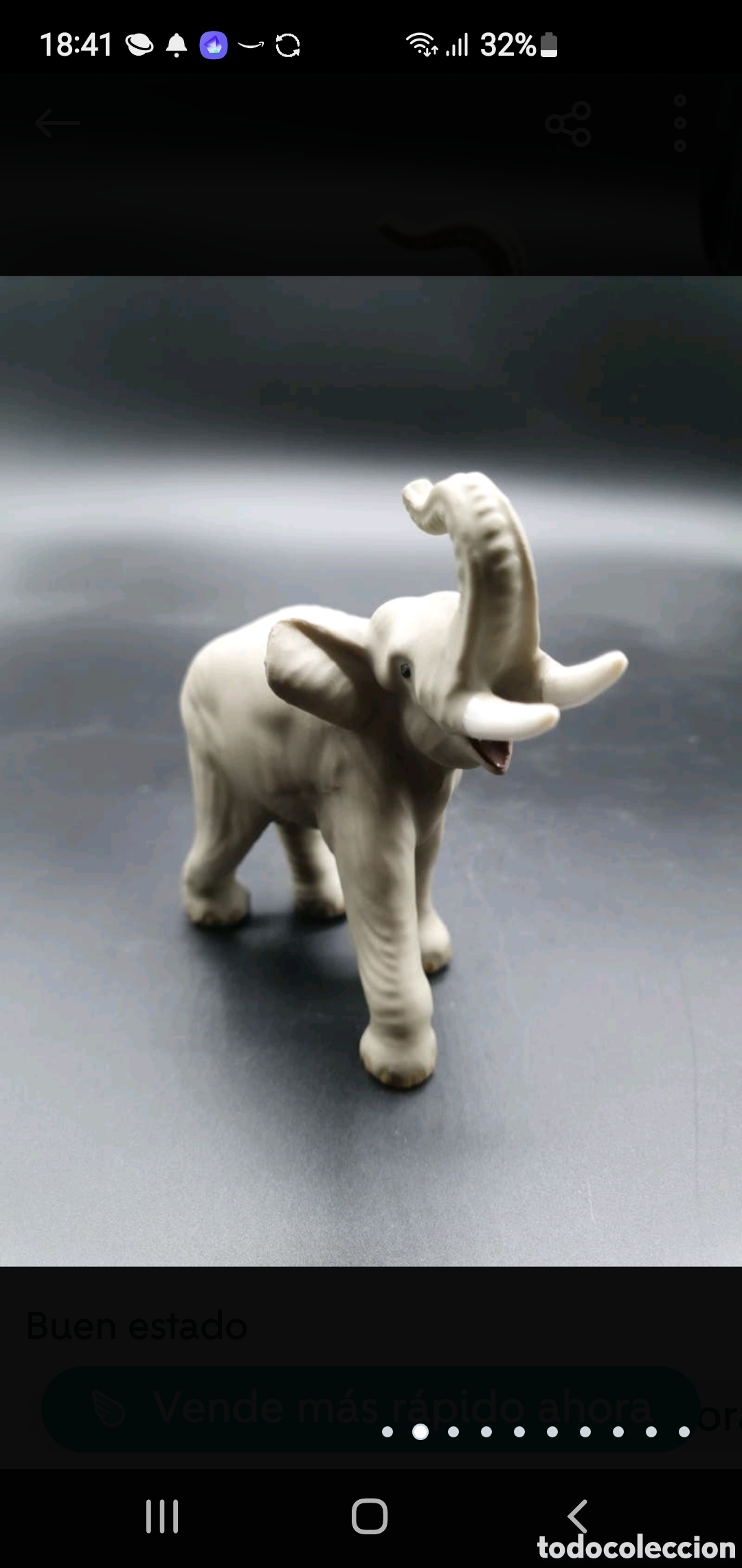 Arte: Elefante con la trompa levantada - Foto 2