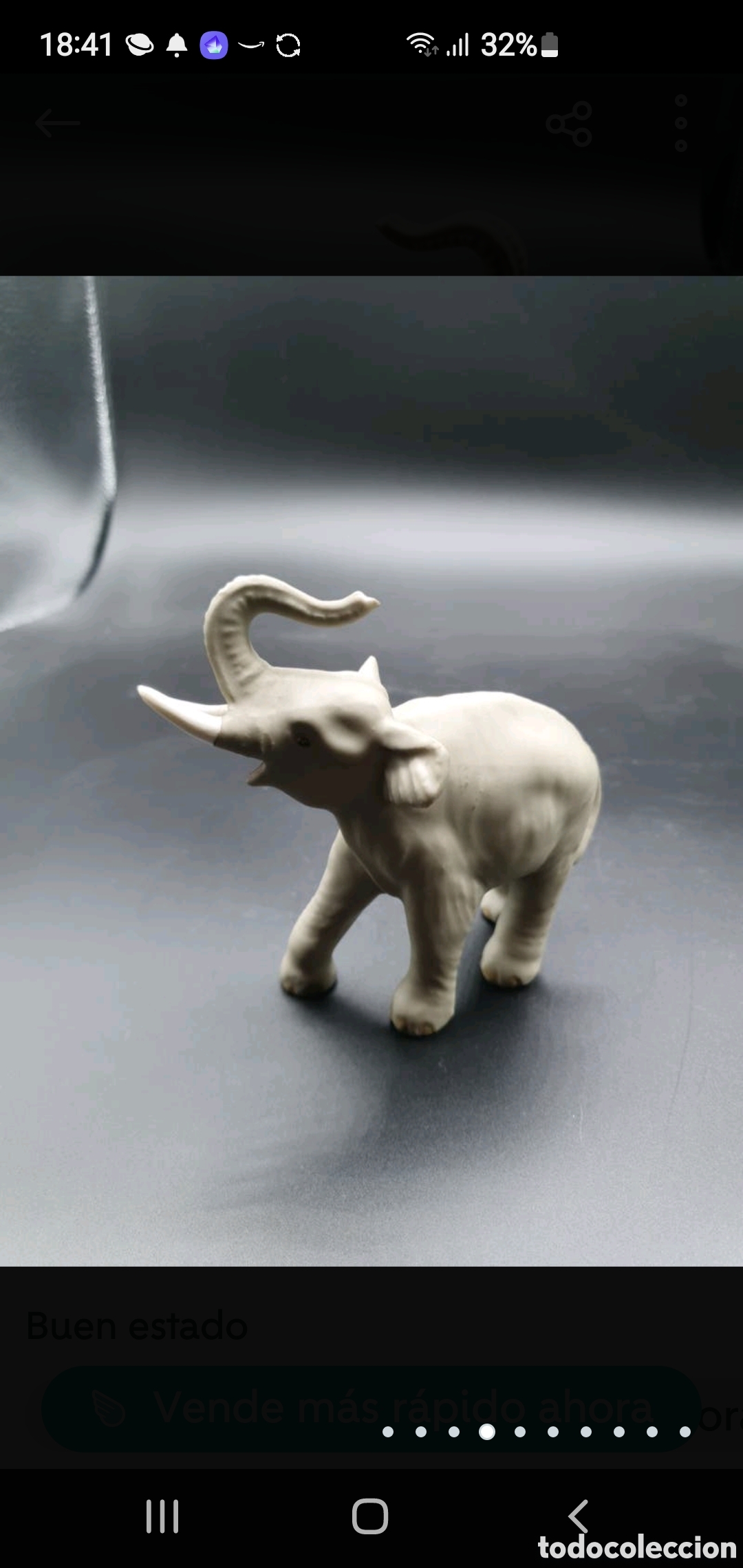 Arte: Elefante con la trompa levantada - Foto 4