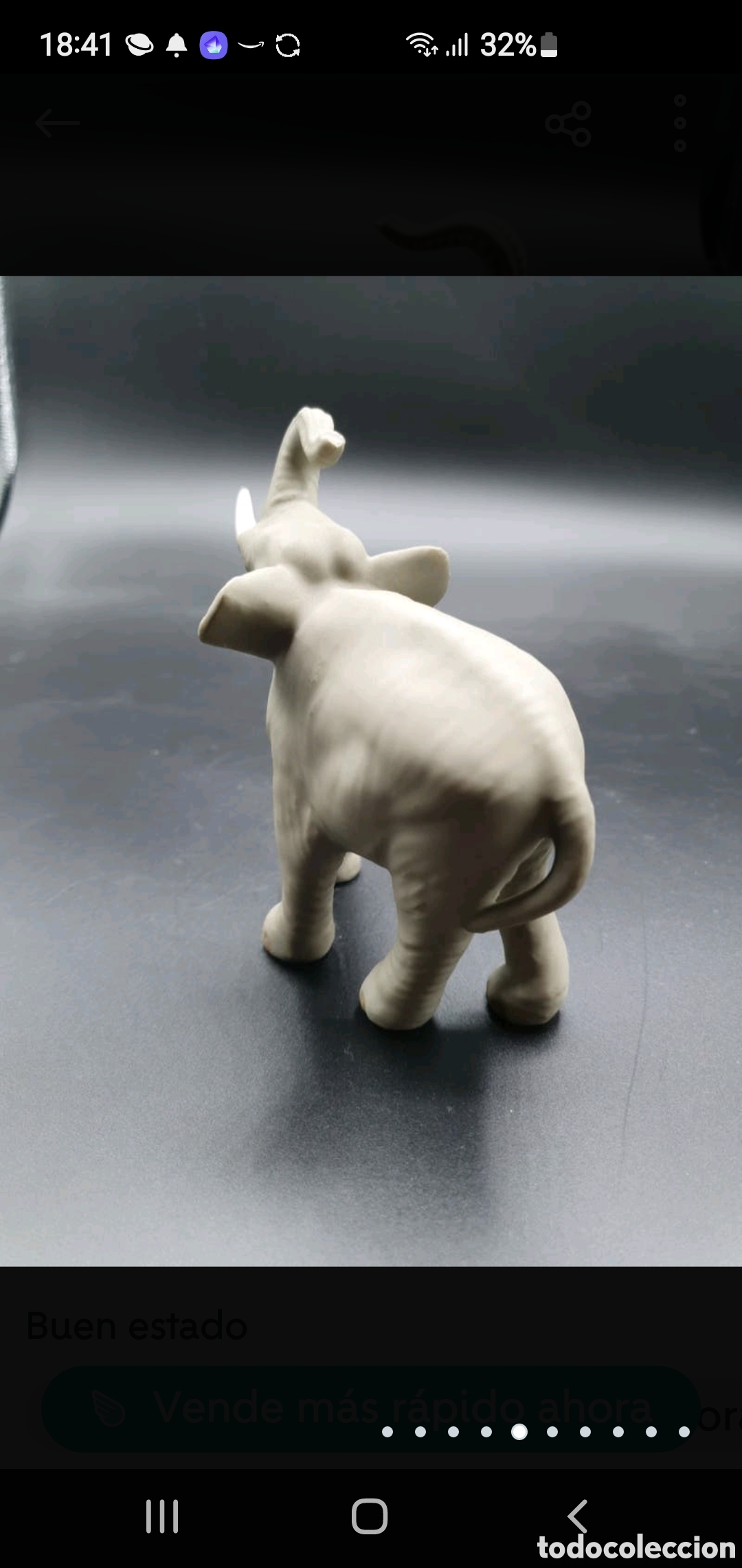 Arte: Elefante con la trompa levantada - Foto 5