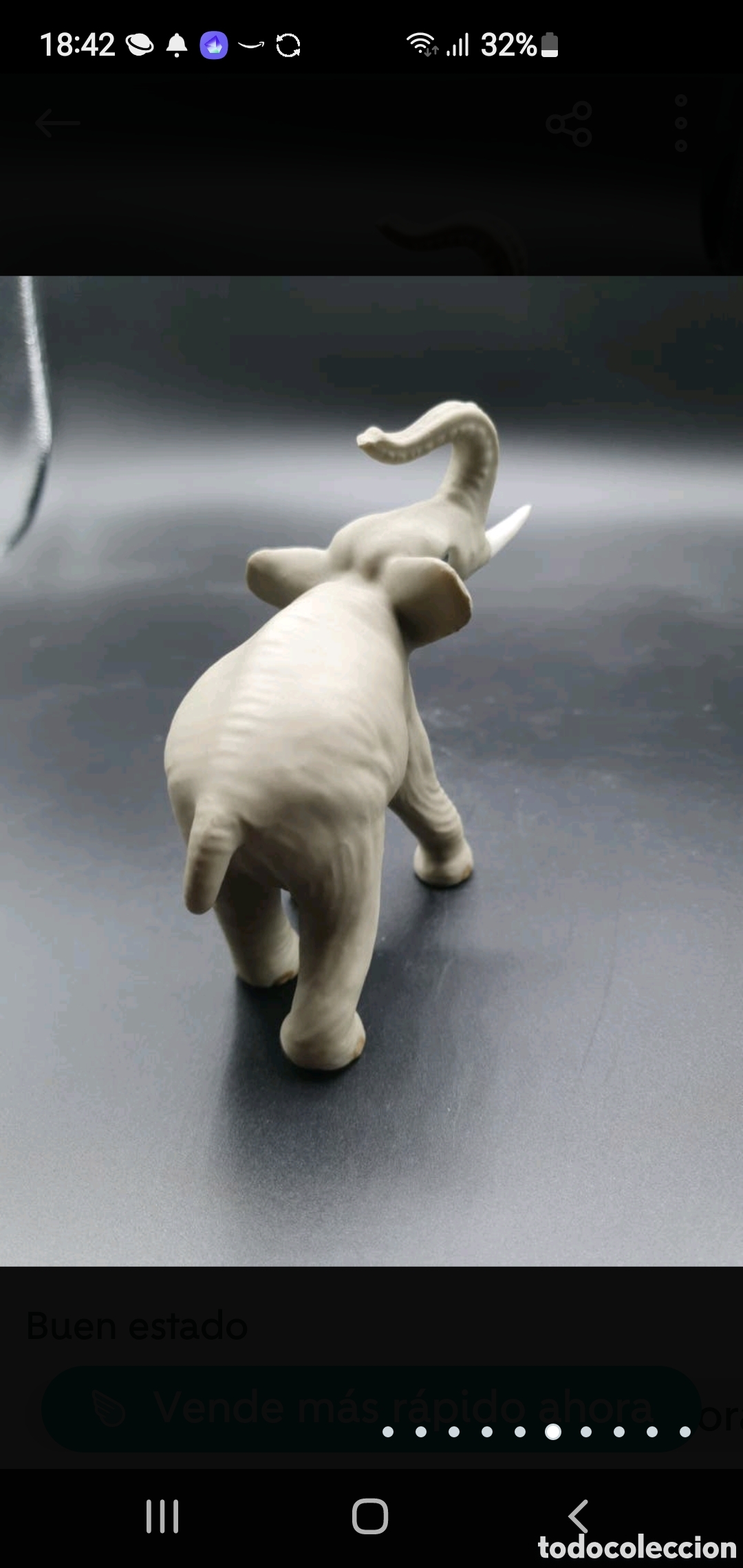 Arte: Elefante con la trompa levantada - Foto 6