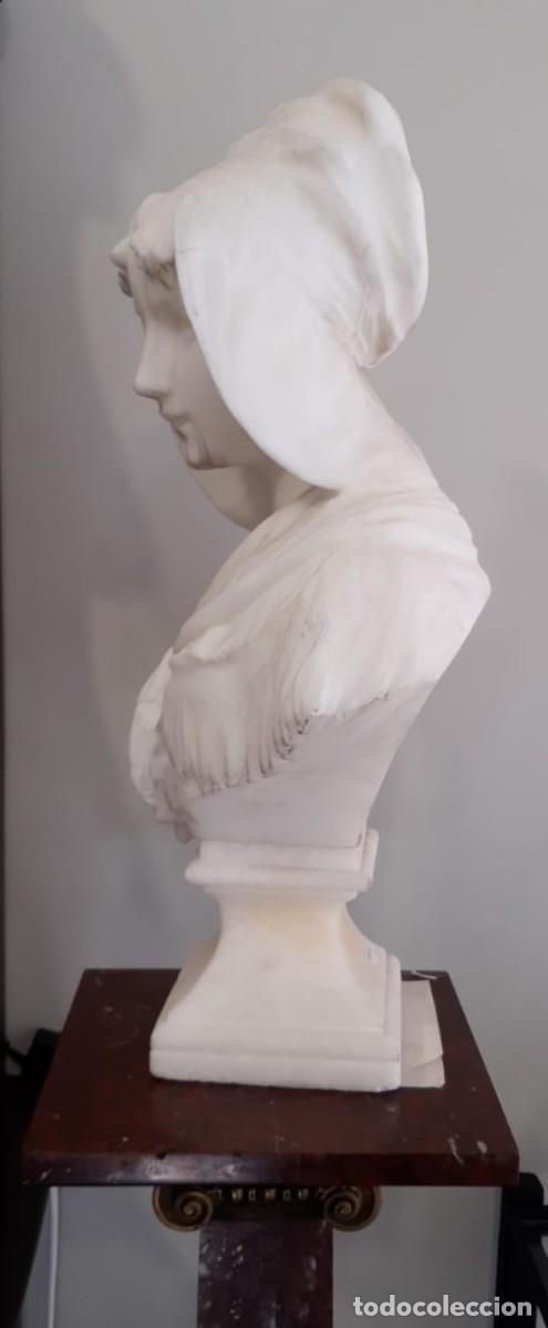 Arte: BUSTO DE DAMA EN ALABASTRO - Foto 2