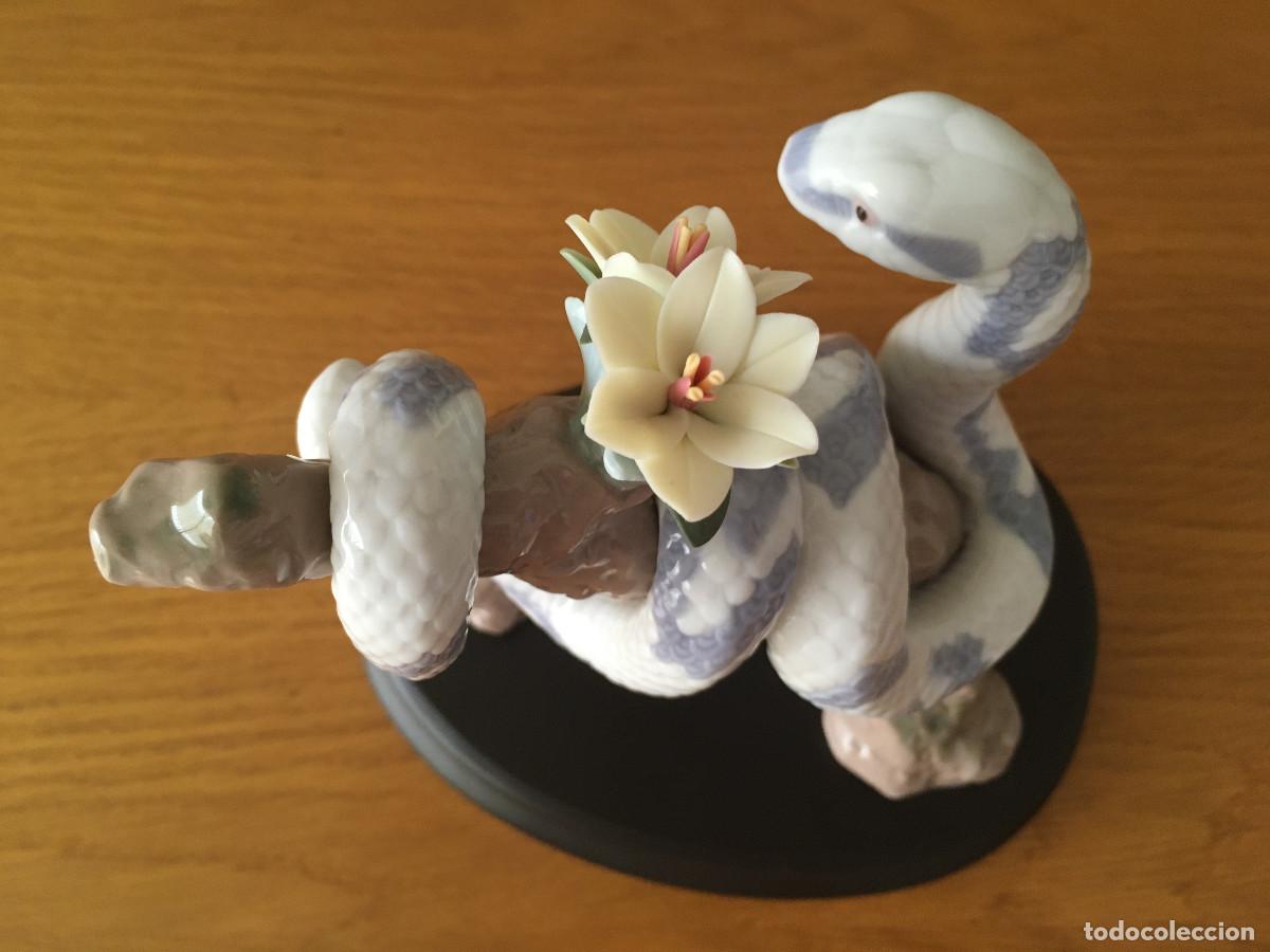 Arte: Serpiente de Lladr&oacute; con peana de madera. - Foto 5