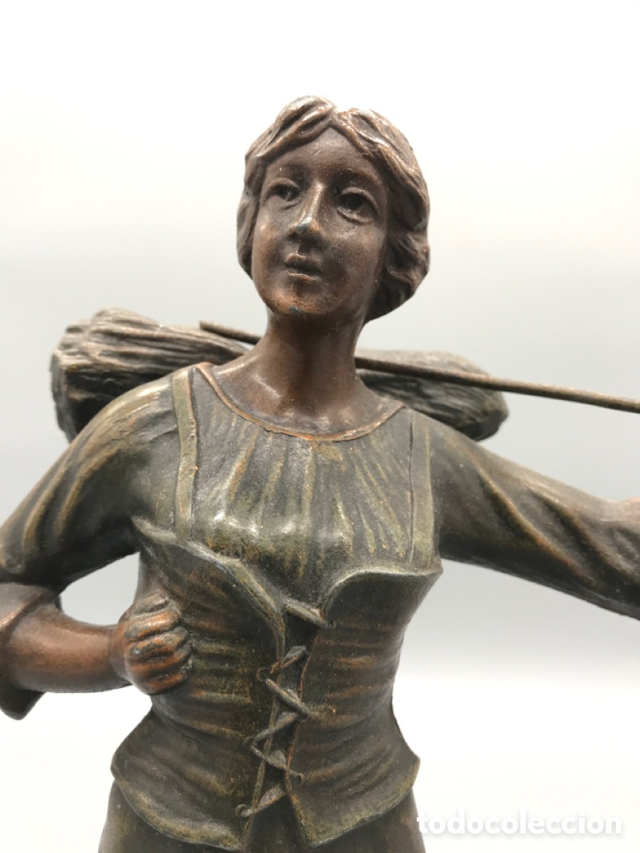 Arte: Estatua de bronce. La moisson (cosecha) - Foto 2