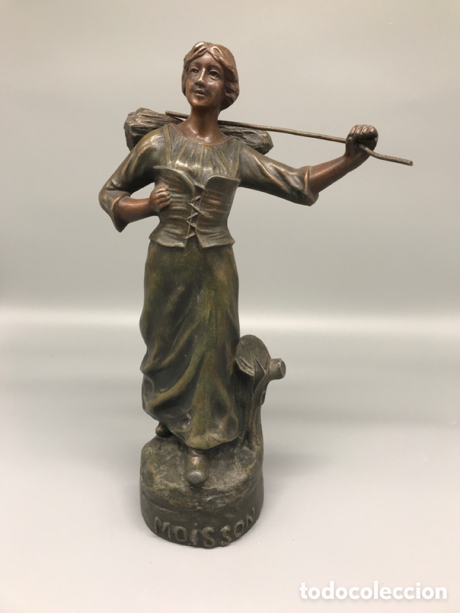 Arte: Estatua de bronce. La moisson (cosecha) - Foto 4