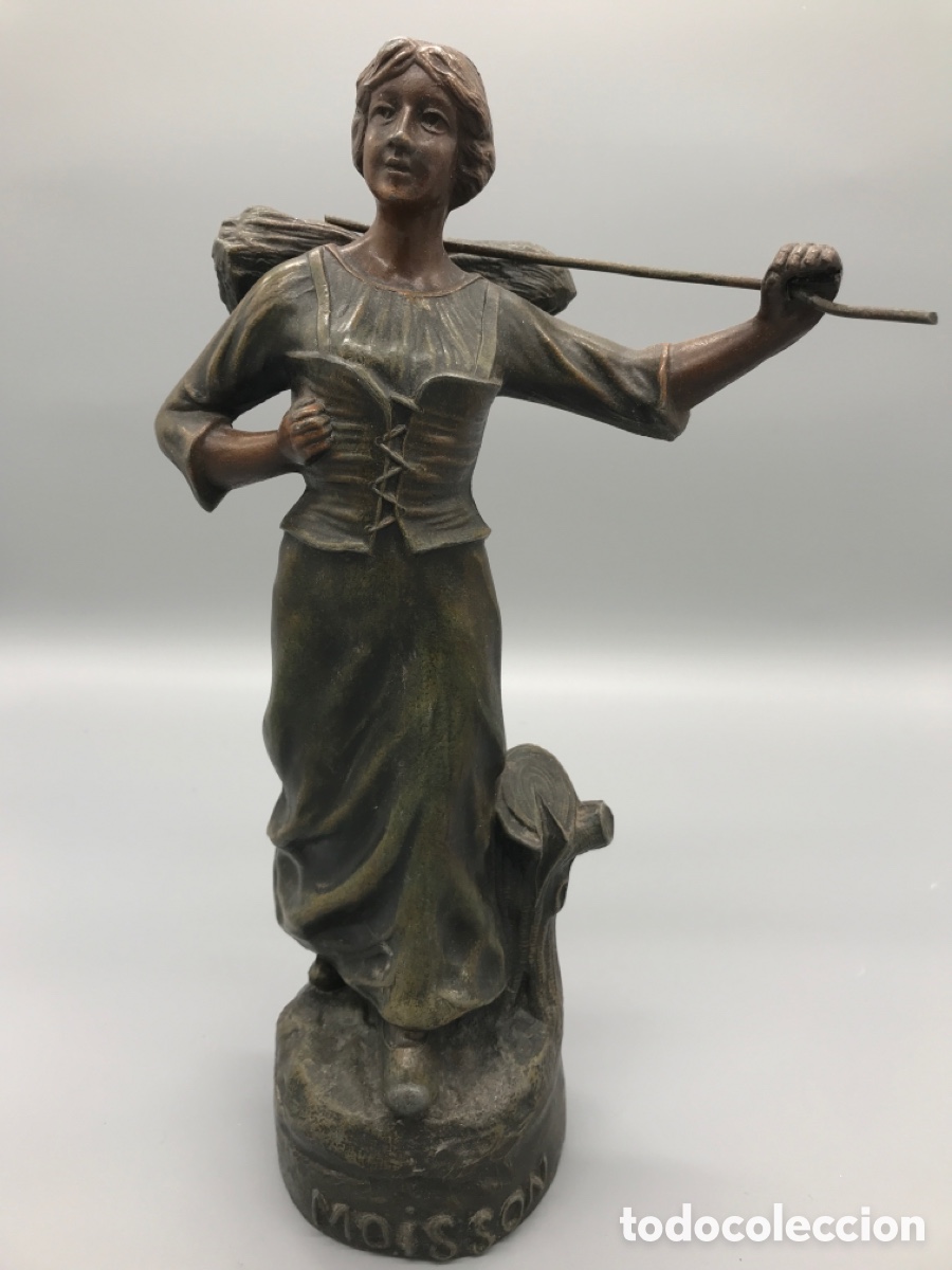 Arte: Estatua de bronce. La moisson (cosecha) - Foto 1