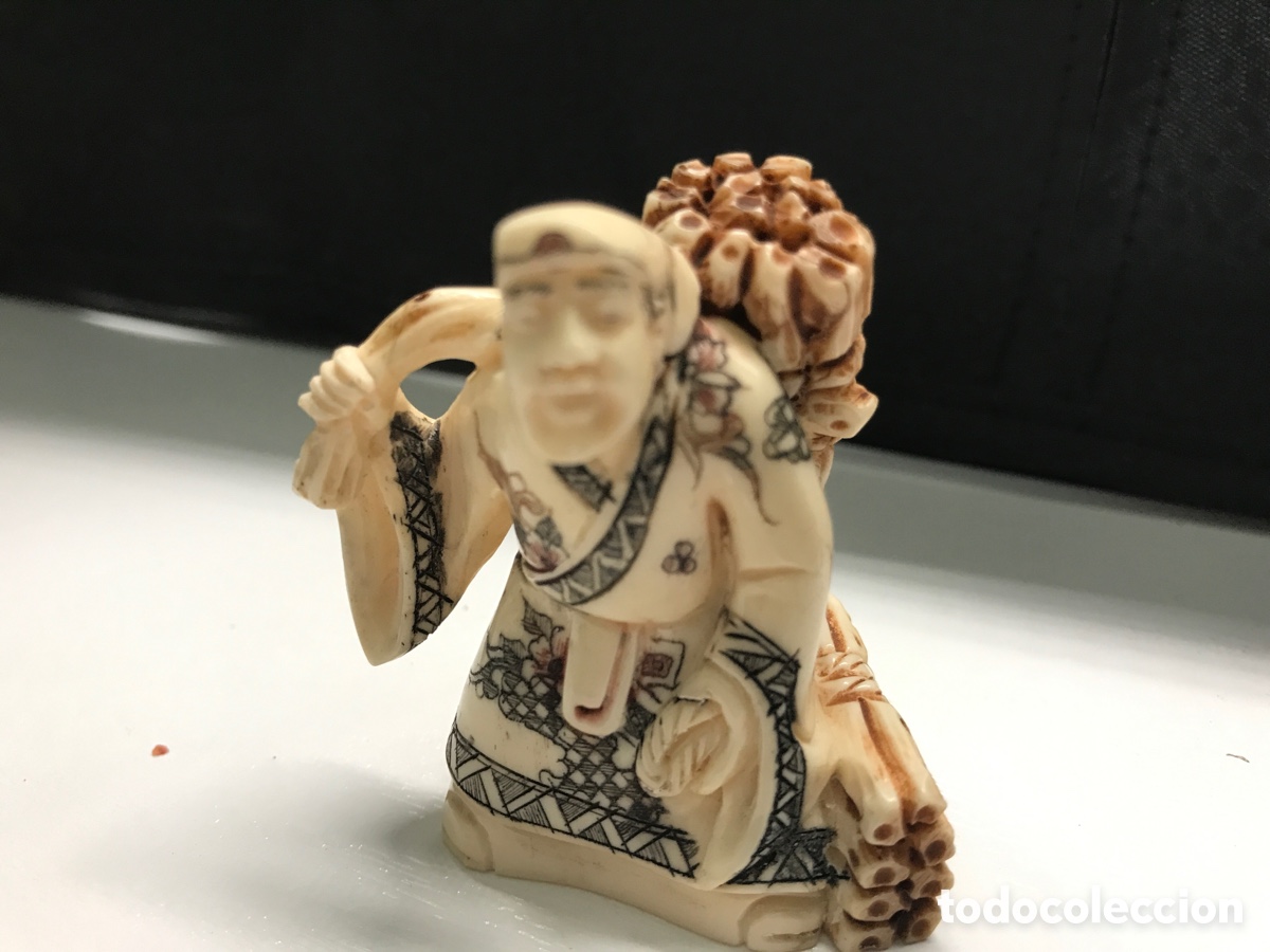 Arte: NETSUKE (figura de hueso) - Foto 4