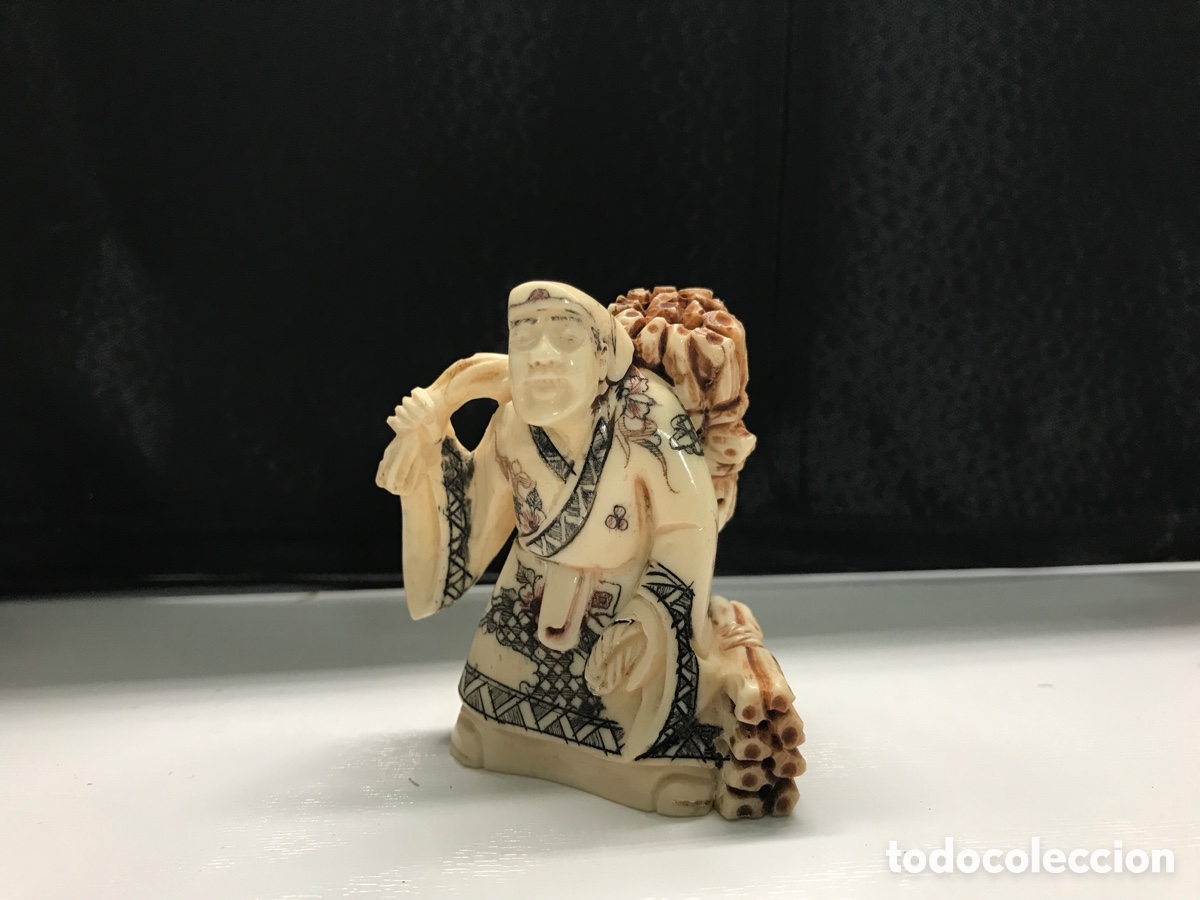 Arte: NETSUKE (figura de hueso) - Foto 1