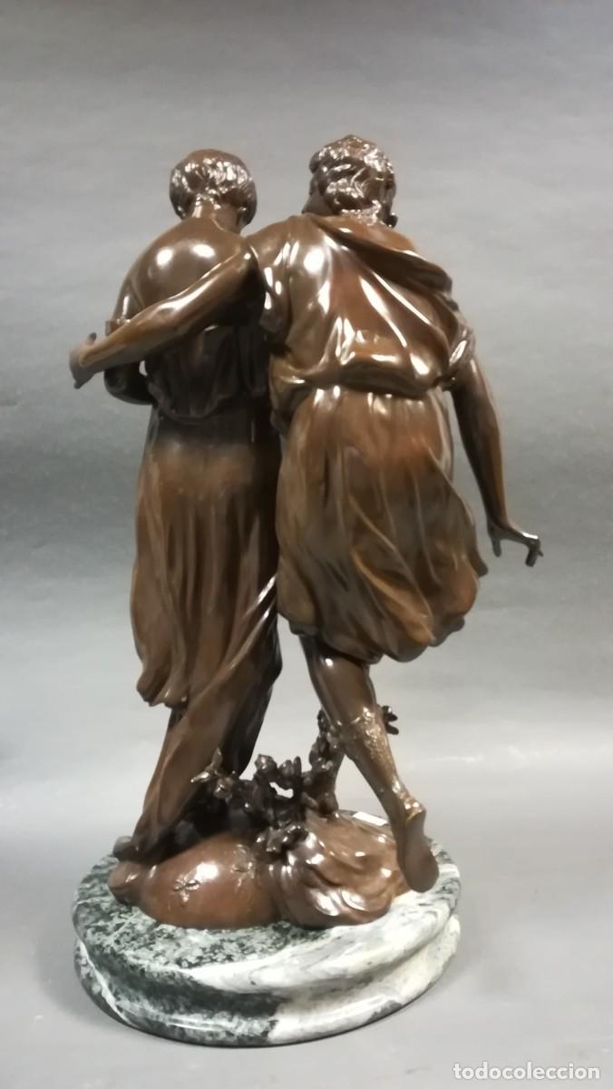 Arte: FIGURA REPLICA DE BRONCE ROMANCE - Foto 3